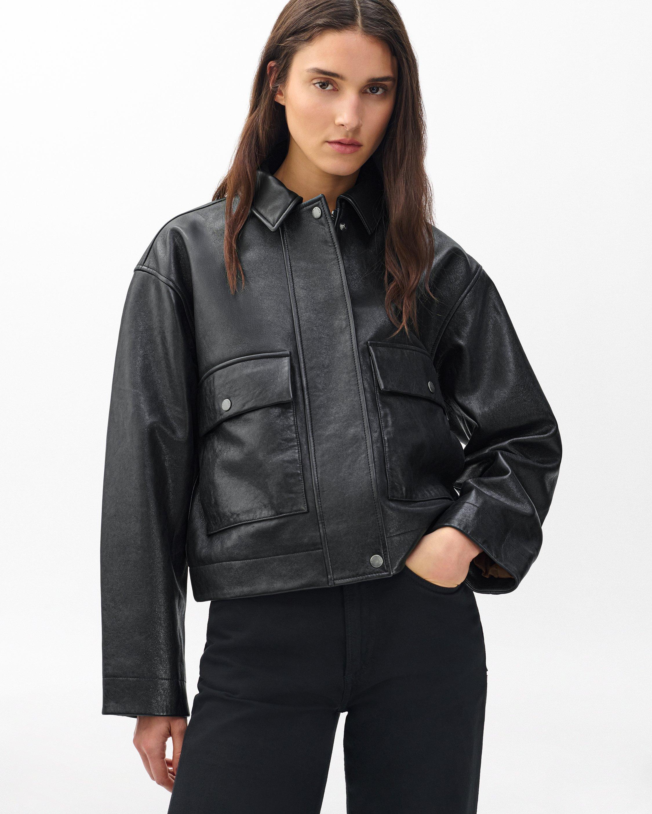 Nonie Lamb Leather Jacket image number 1