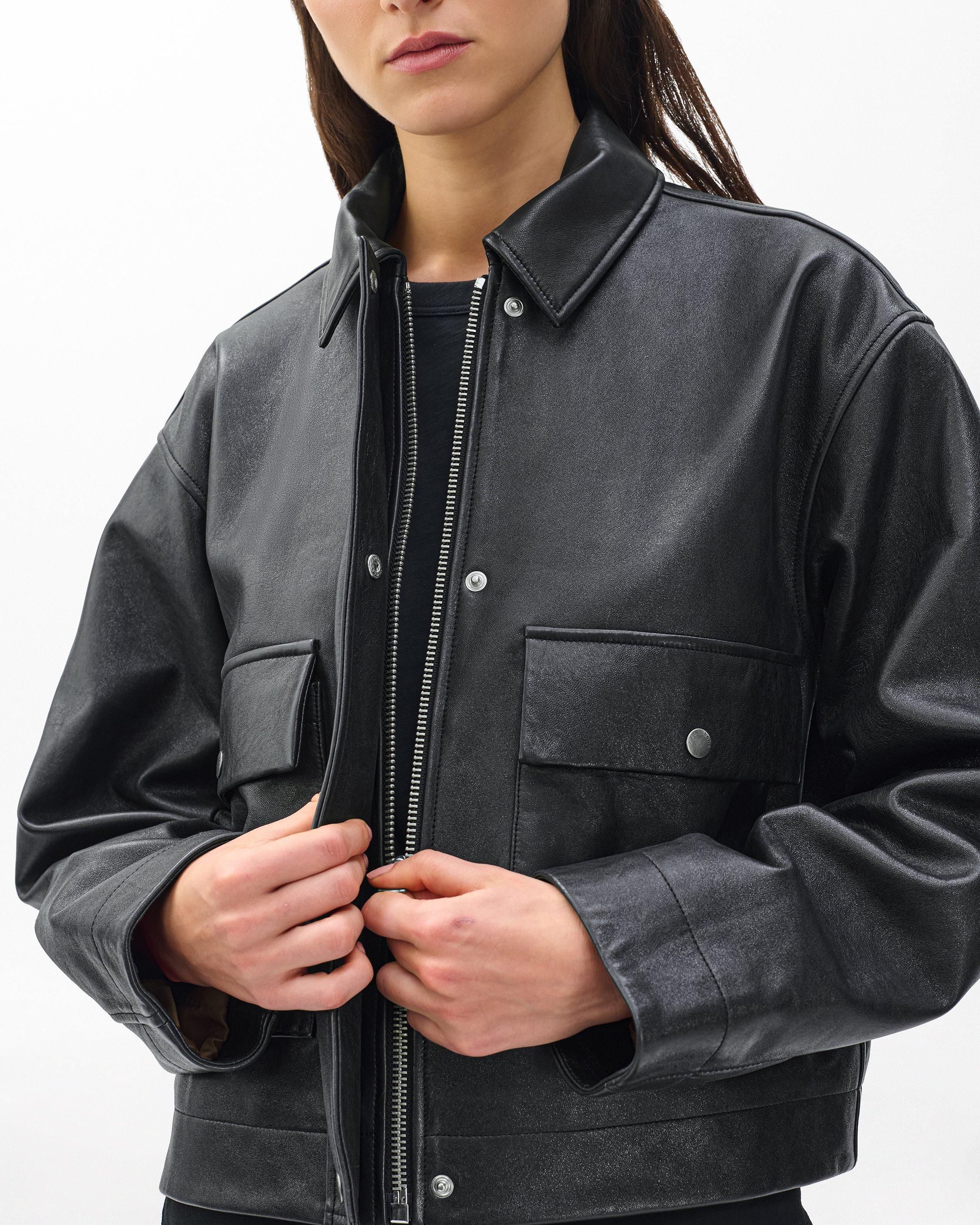 Nonie Lamb Leather Jacket image number 4
