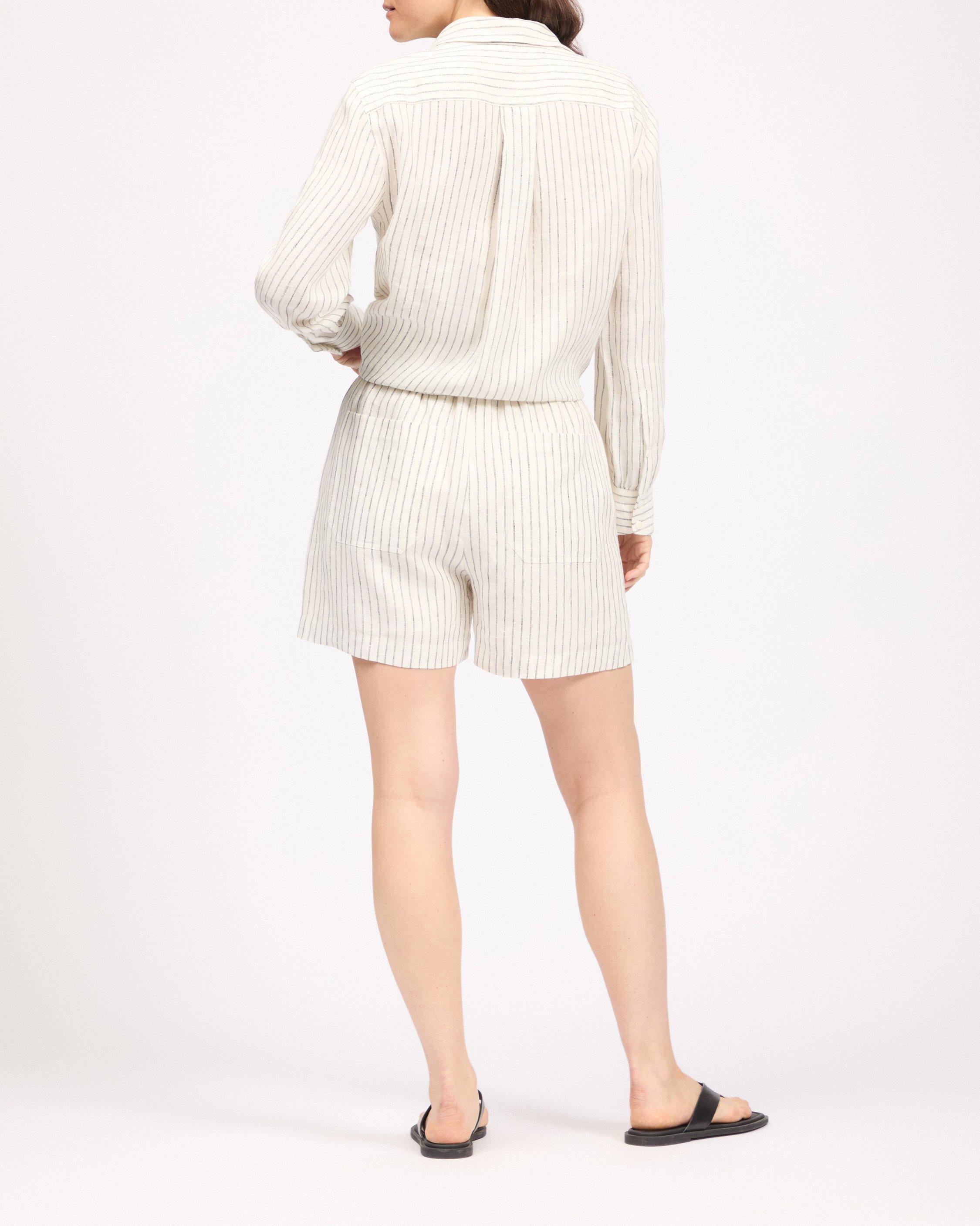 Lori Striped Linen Beach Short image number 2