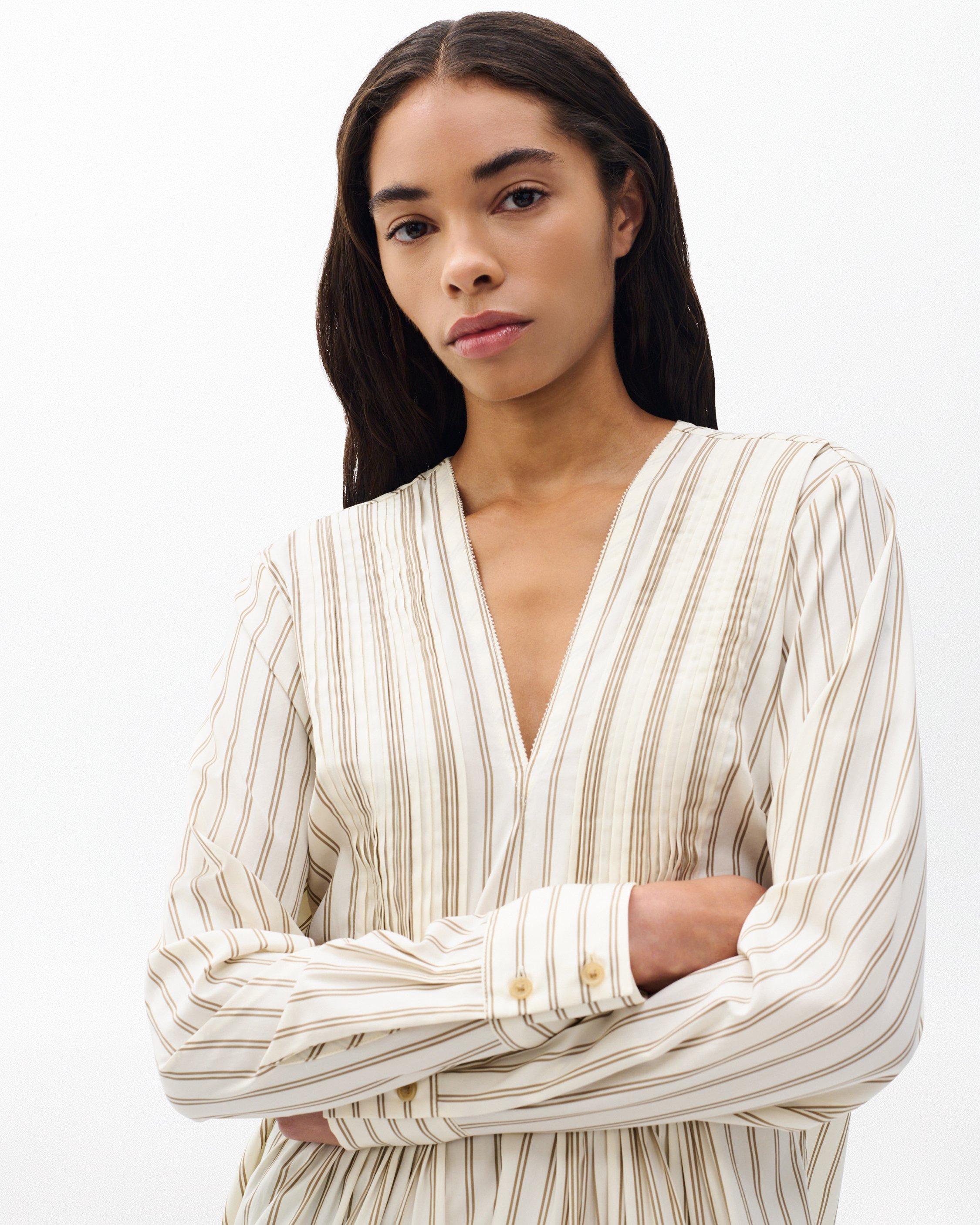 Asher Striped Top - Dry Clay Stripe | rag & bone