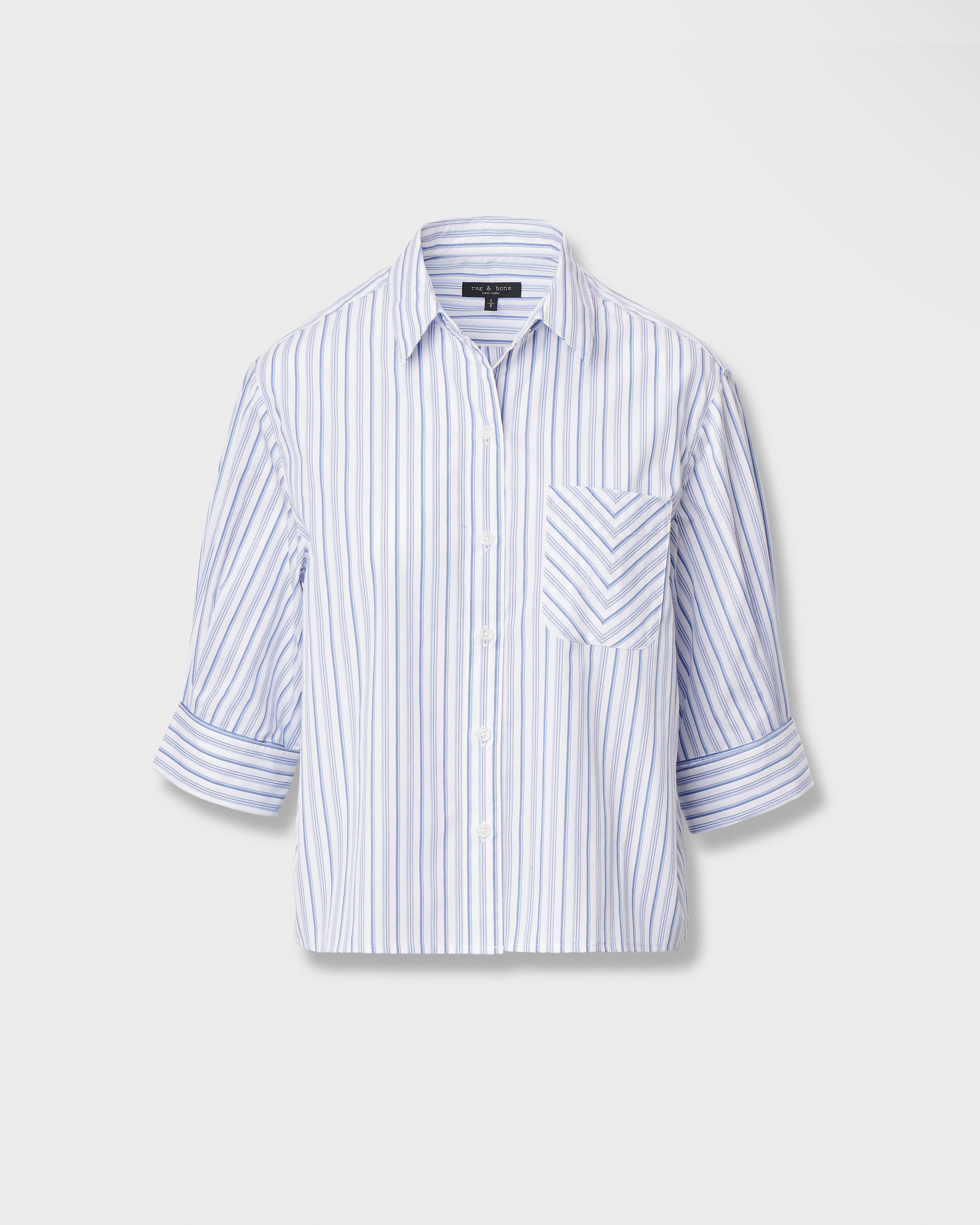 Lucia Striped Poplin Shirt - image 2