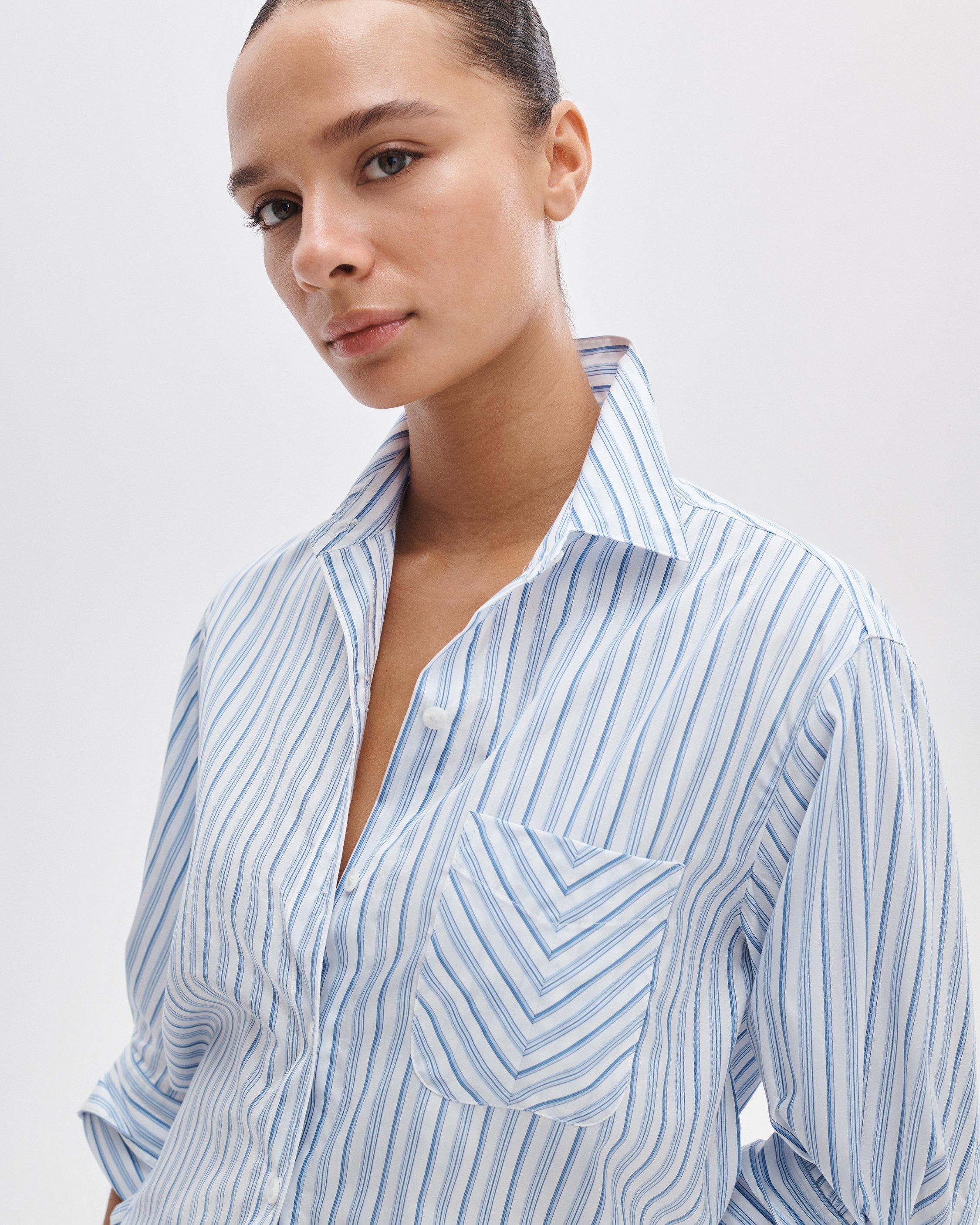 Lucia Striped Poplin Shirt - image 4