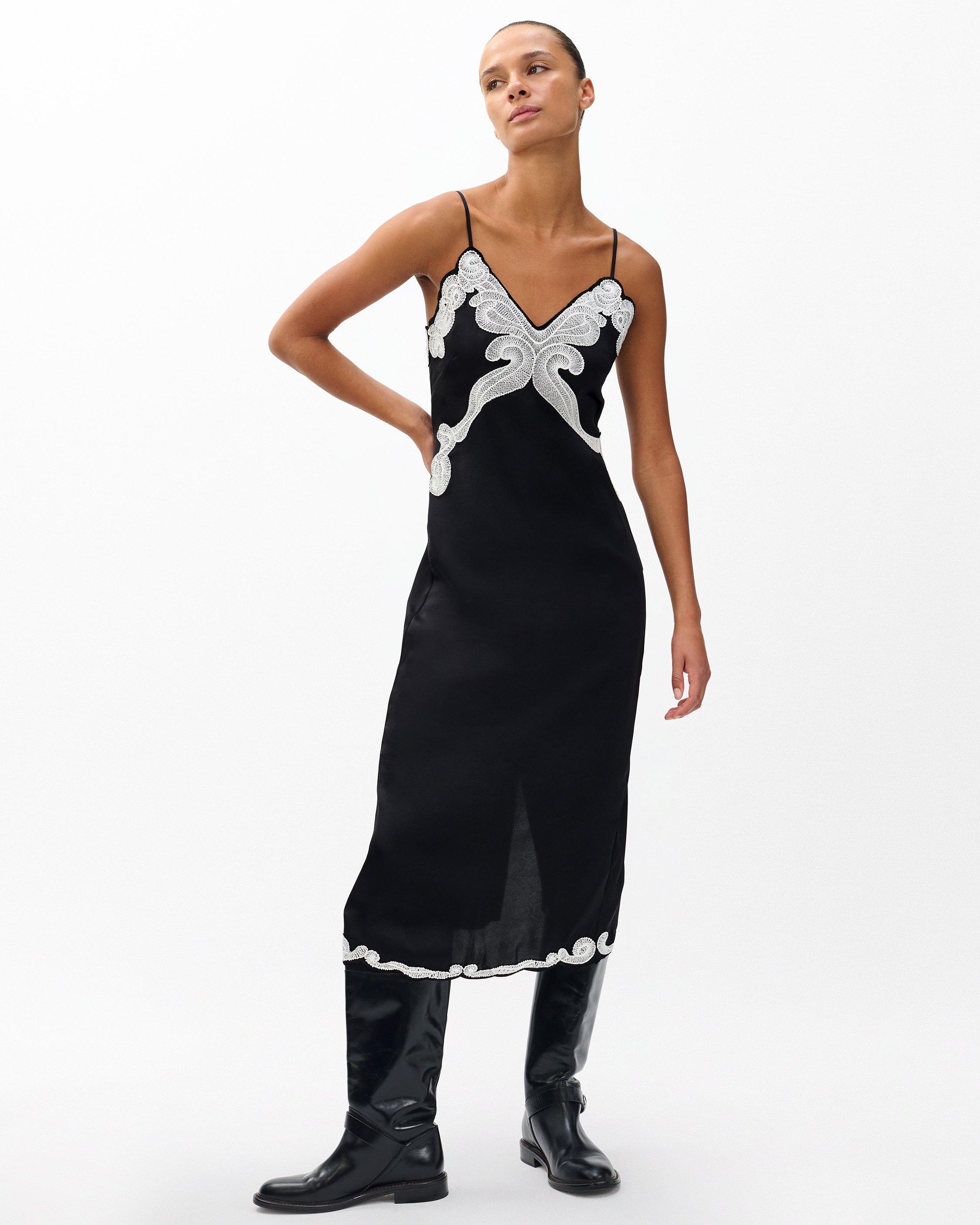 Ann Embroidered Slip Dress - image 3