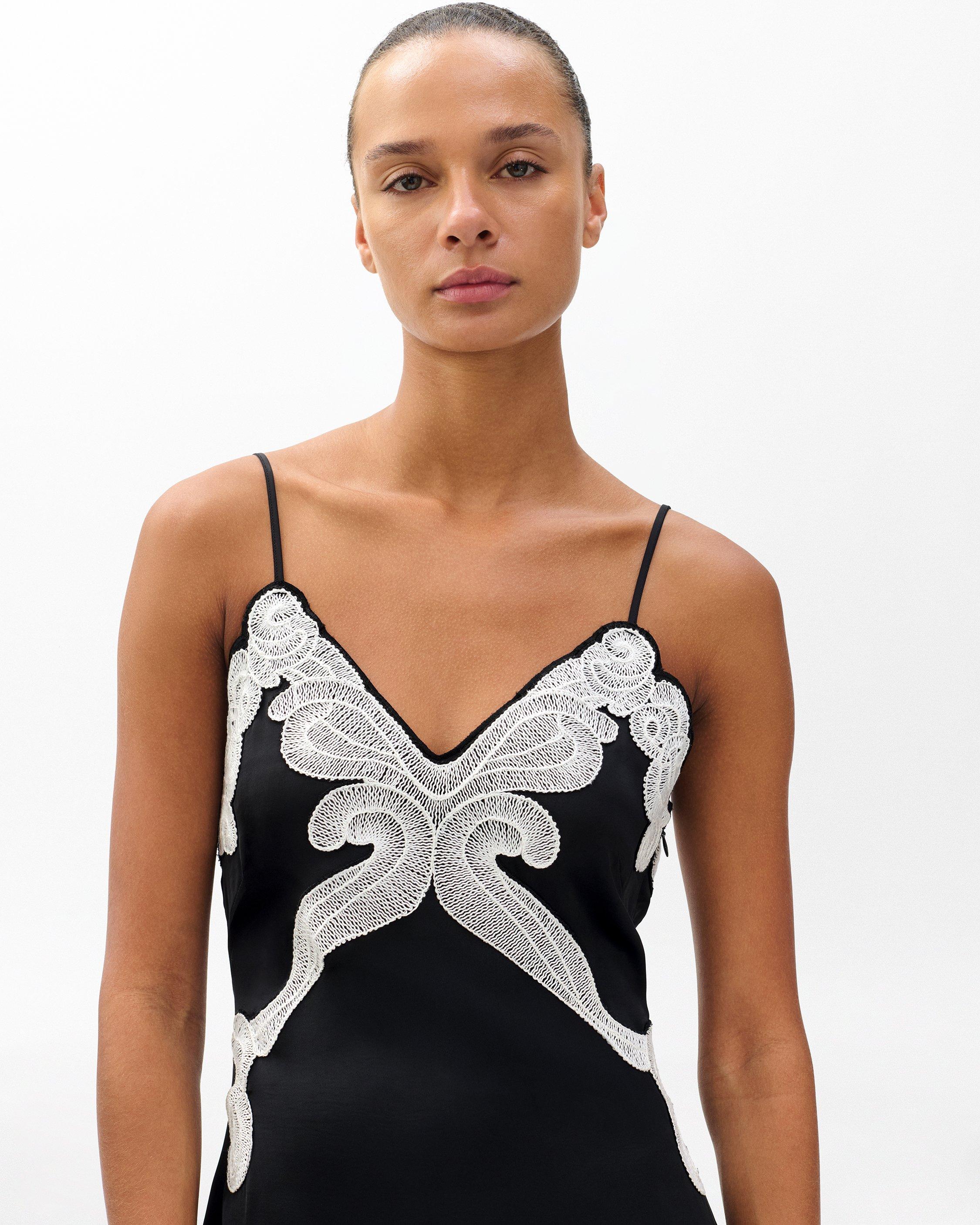 Ann Embroidered Slip Dress image number 4