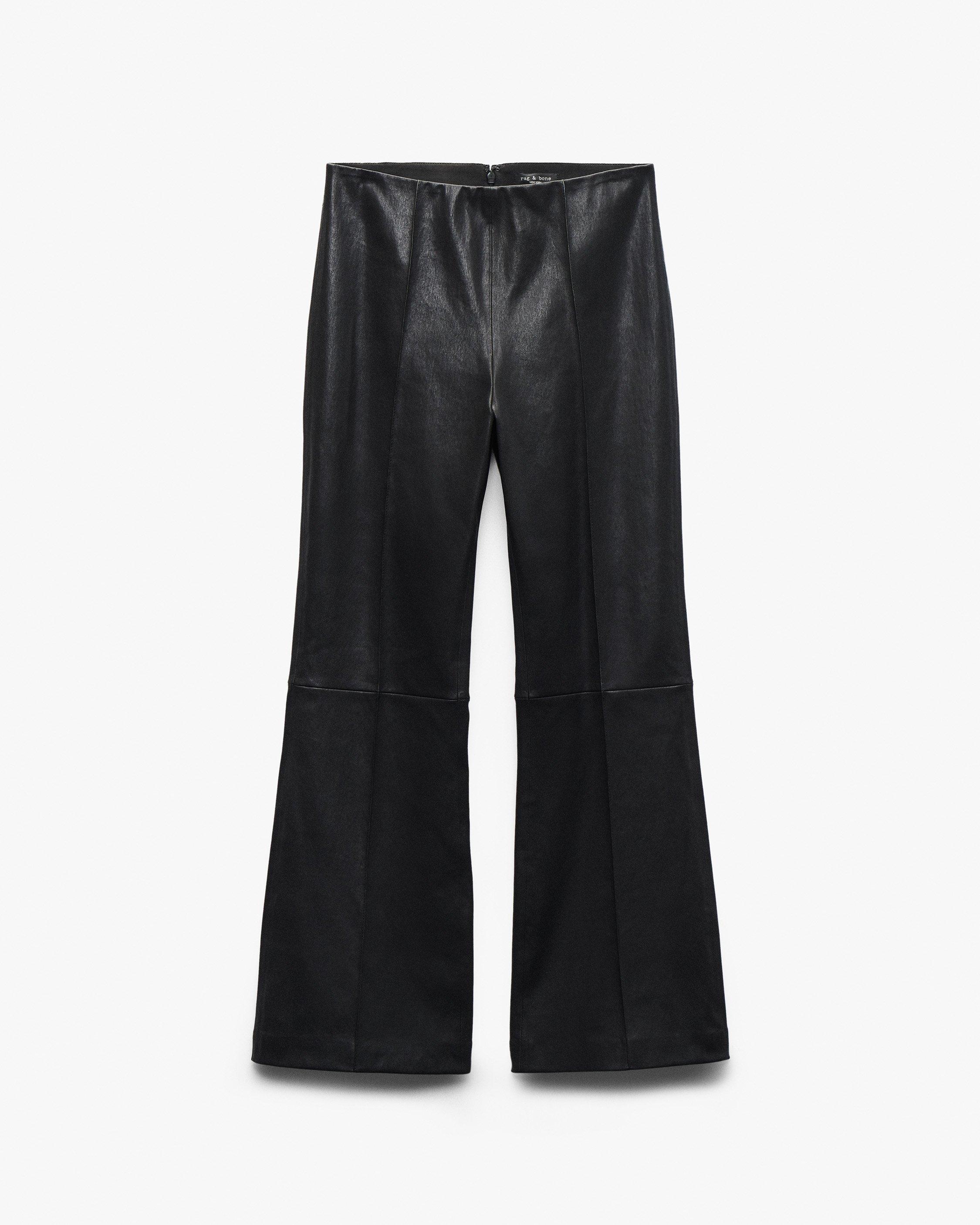 Irina Kick Flare Leather Pants - image 2