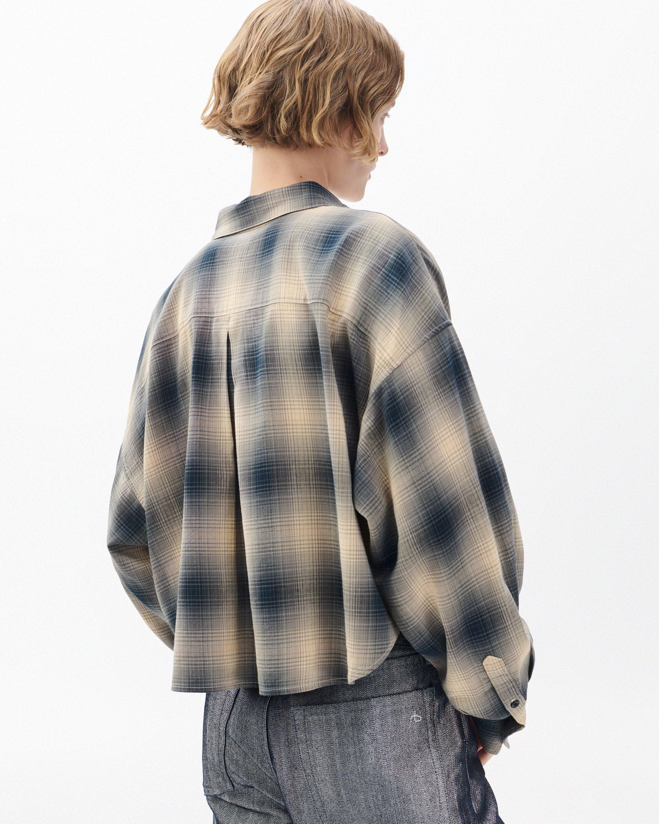 Marin Cropped Plaid Shirt image number 6