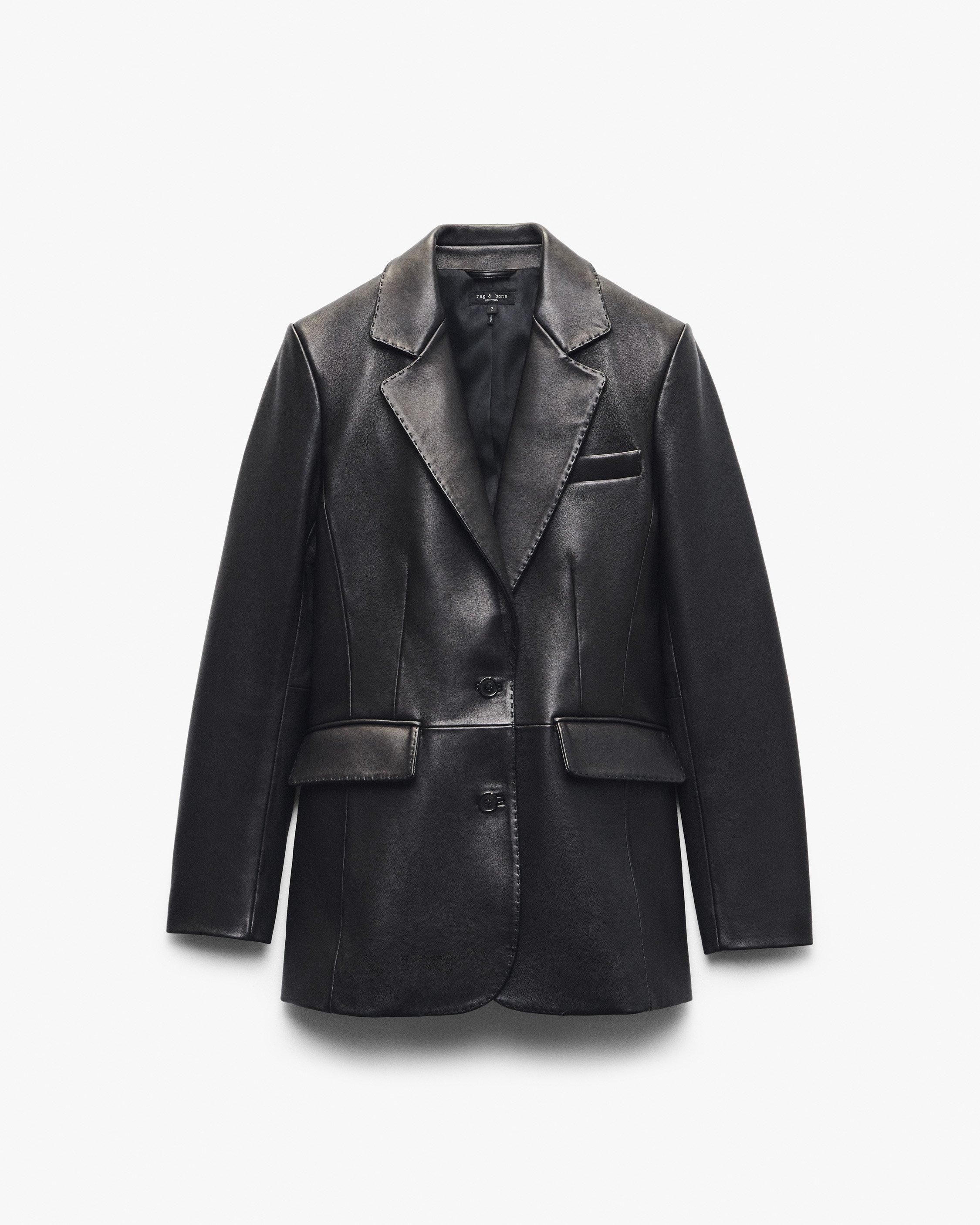 Ash Lamb Leather Blazer image number 2