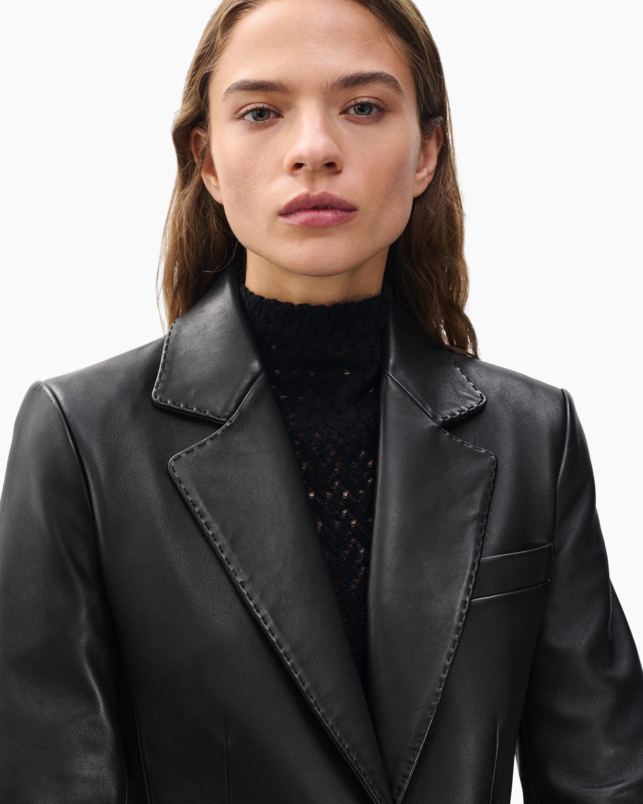 Ash Lamb Leather Blazer - image 4