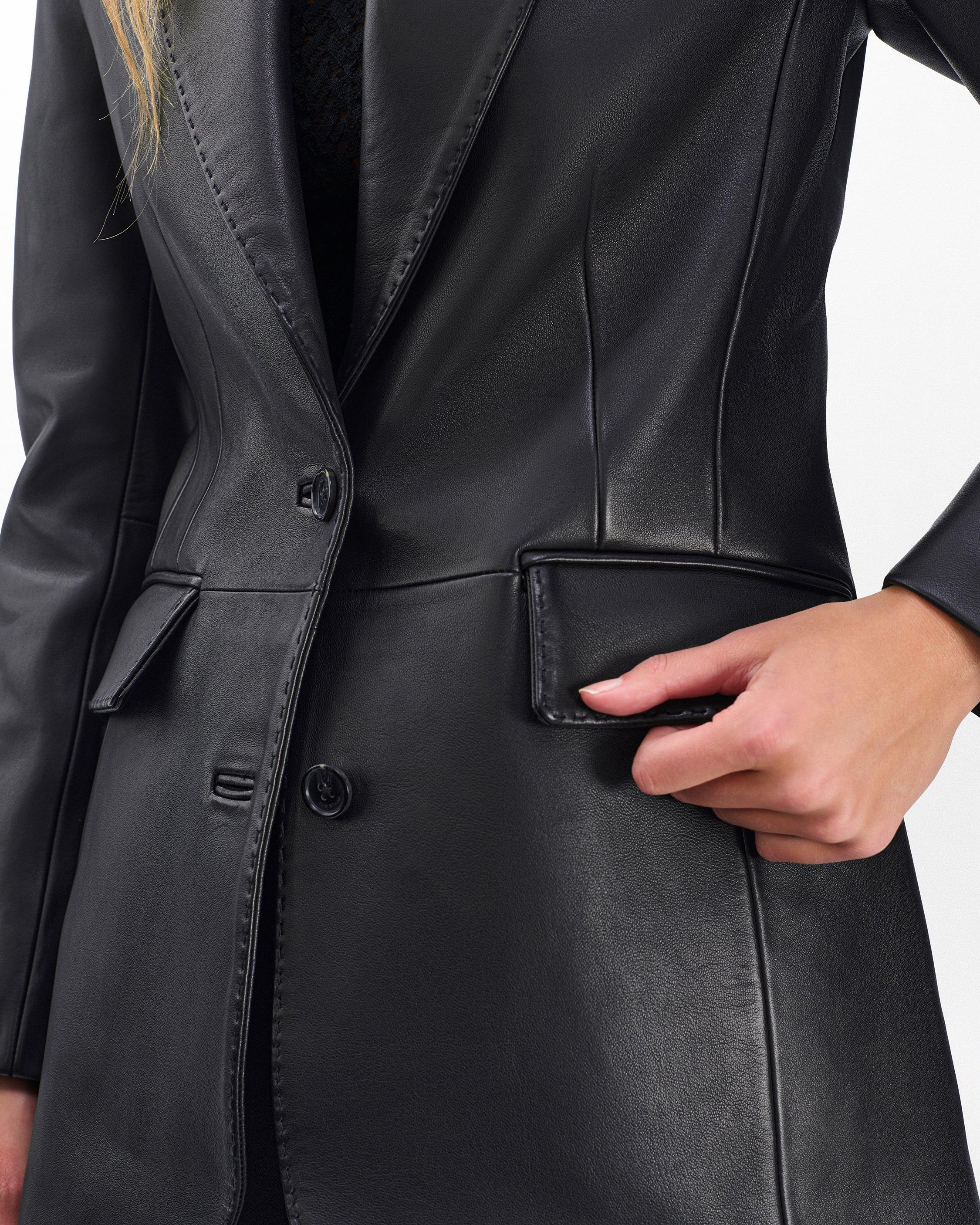 Ash Lamb Leather Blazer - image 5