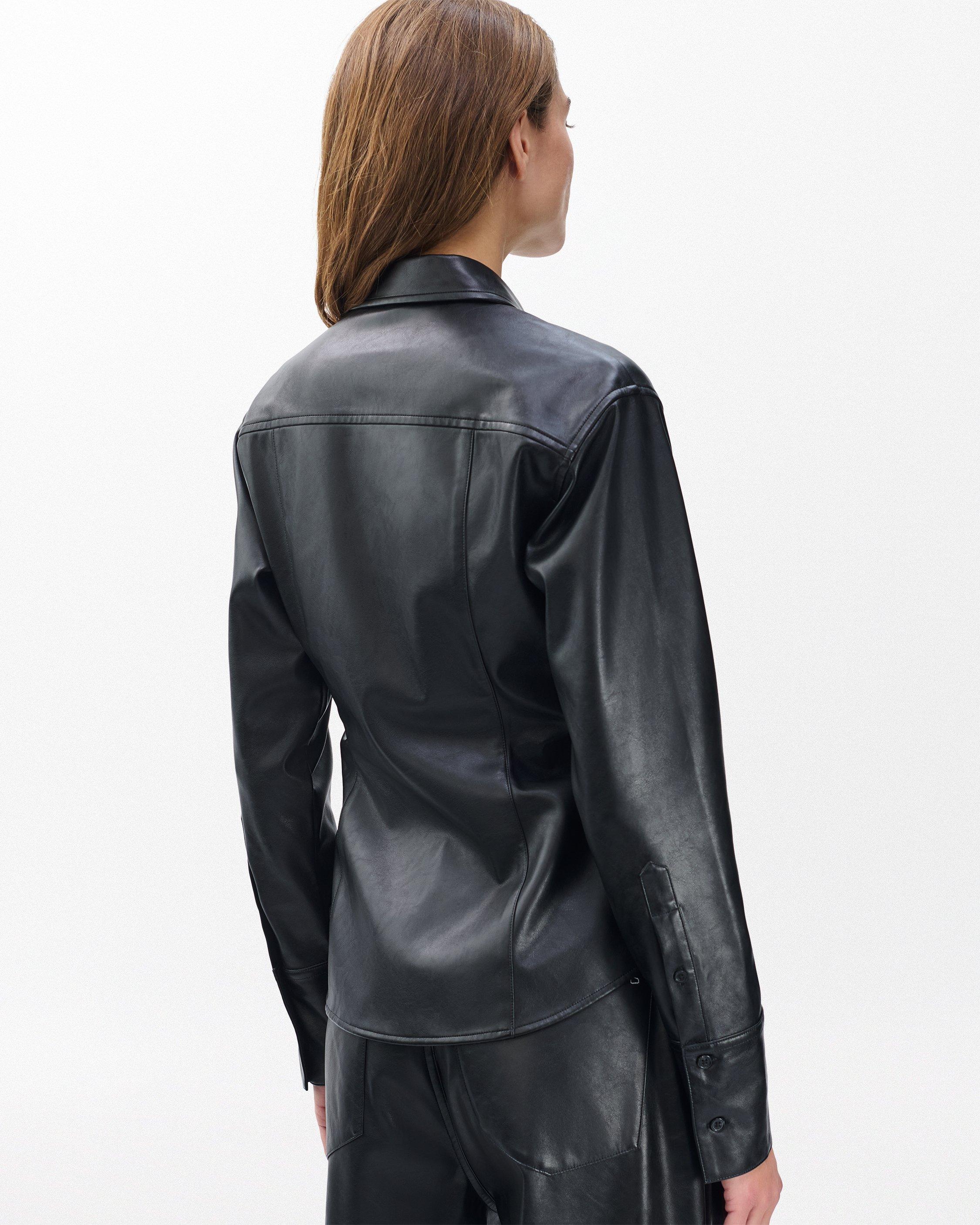 Leah Faux Leather Shirt image number 7