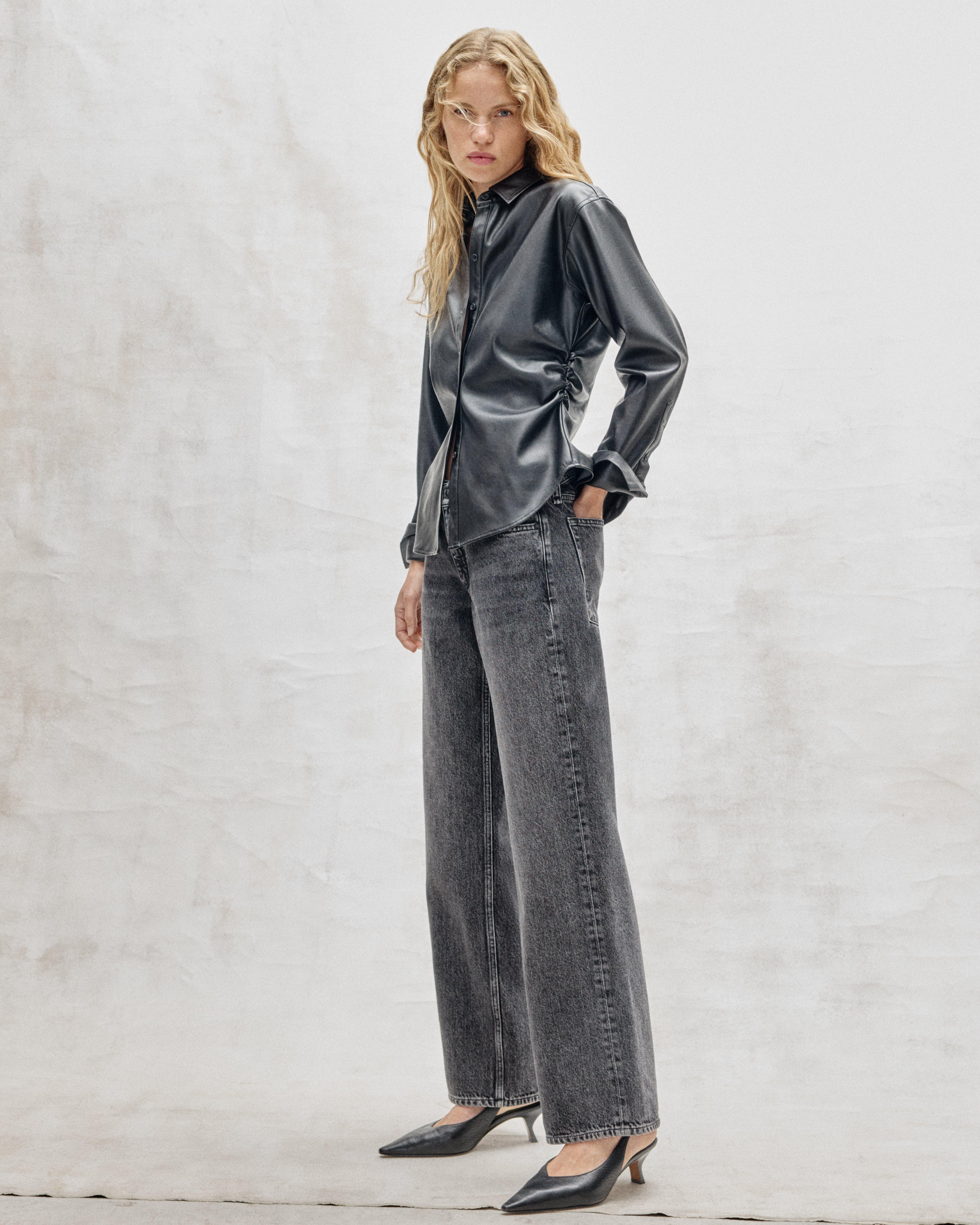 Leah Faux Leather Shirt image number 8