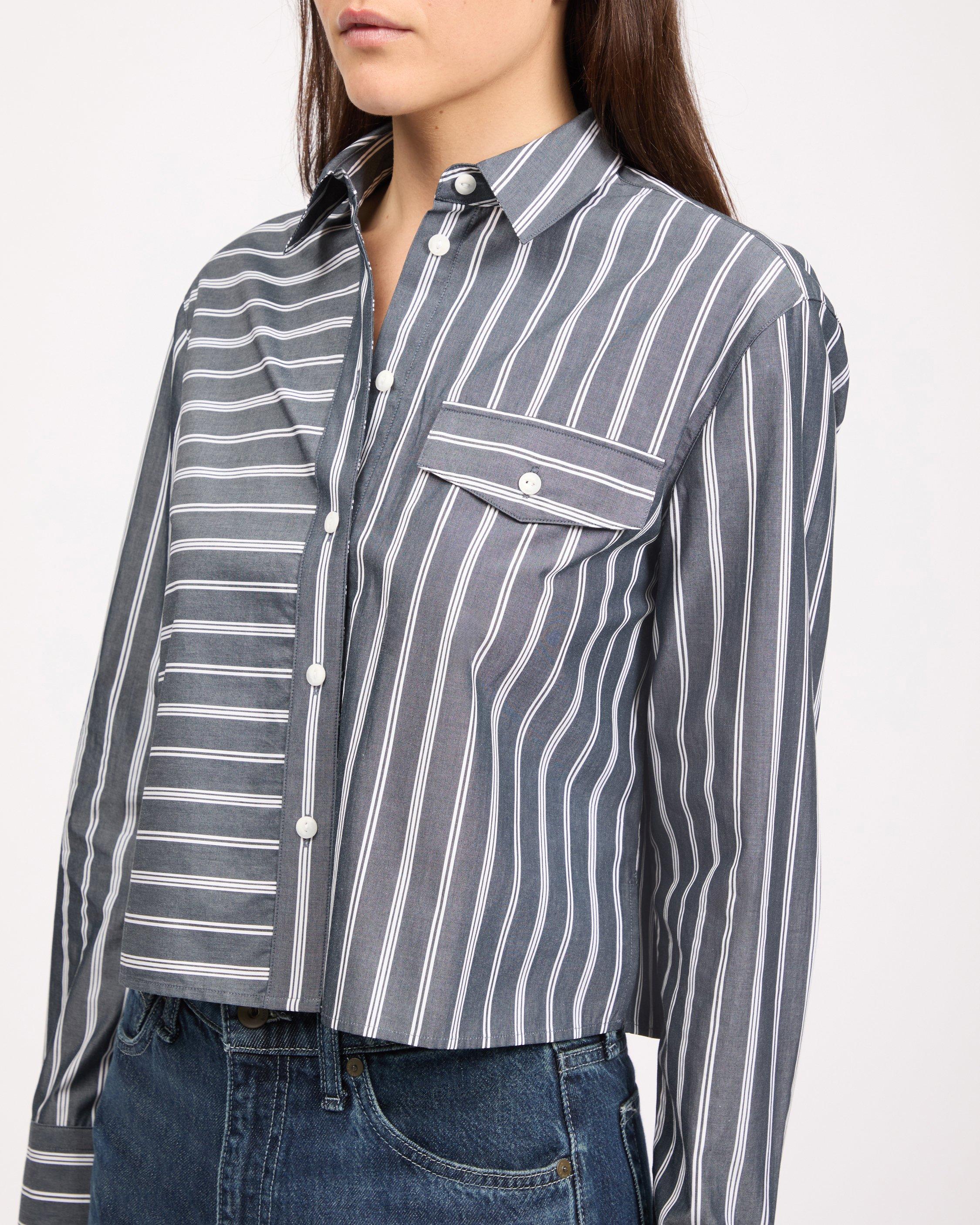 Mina Striped Poplin Shirt image number 1