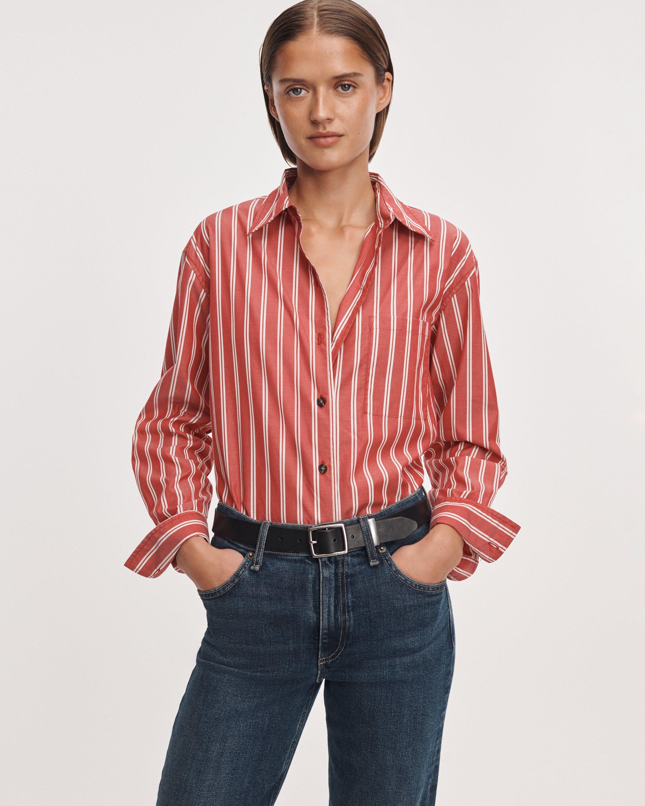 Connie Striped Poplin Shirt image number 1