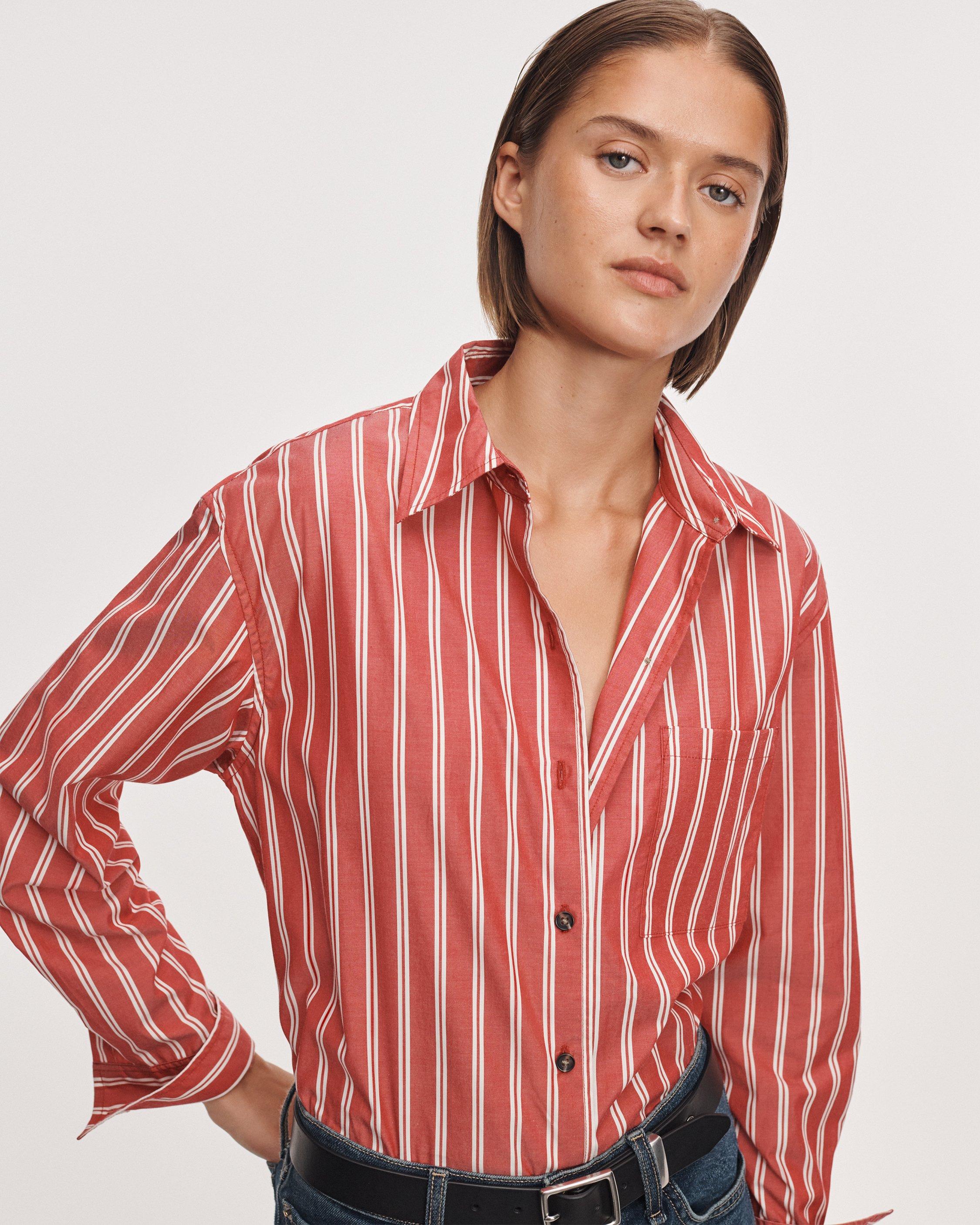 Connie Striped Poplin Shirt image number 4