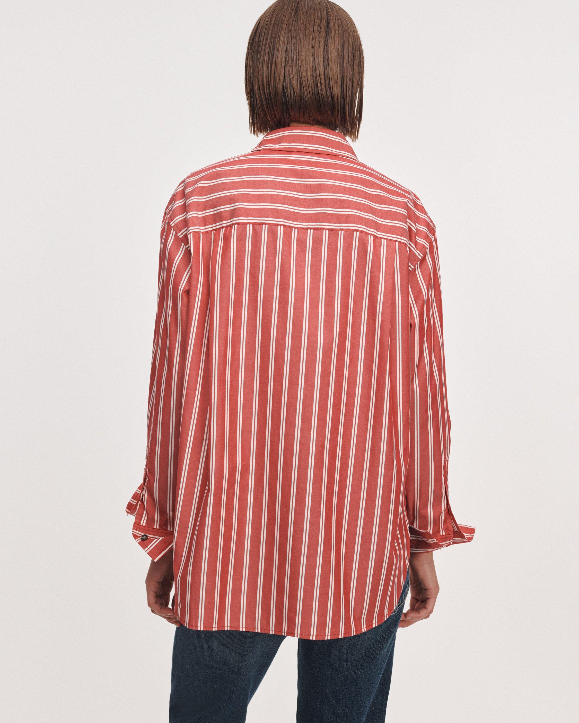 Connie Striped Poplin Shirt image number 5