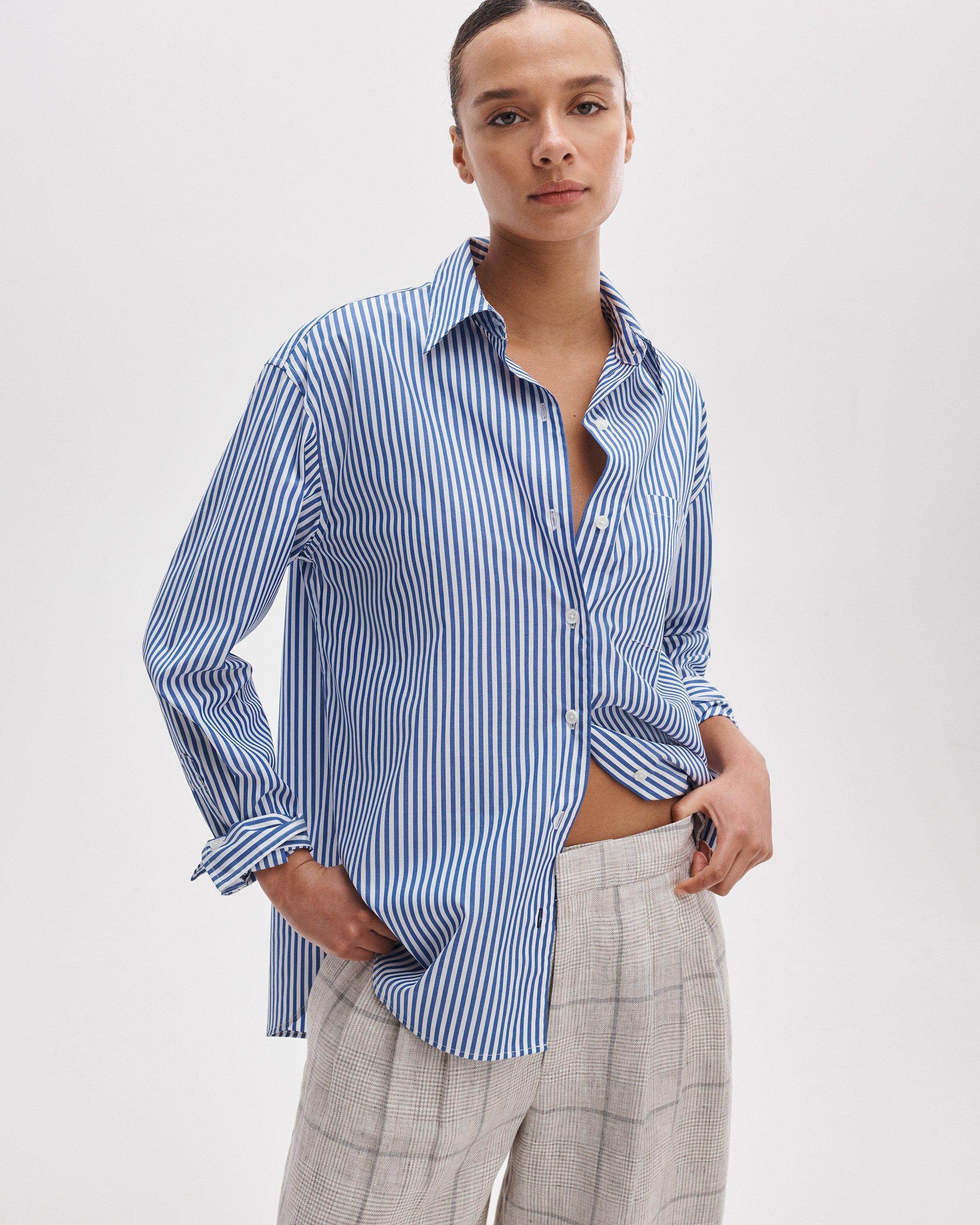 Connie Striped Poplin Shirt image number 1