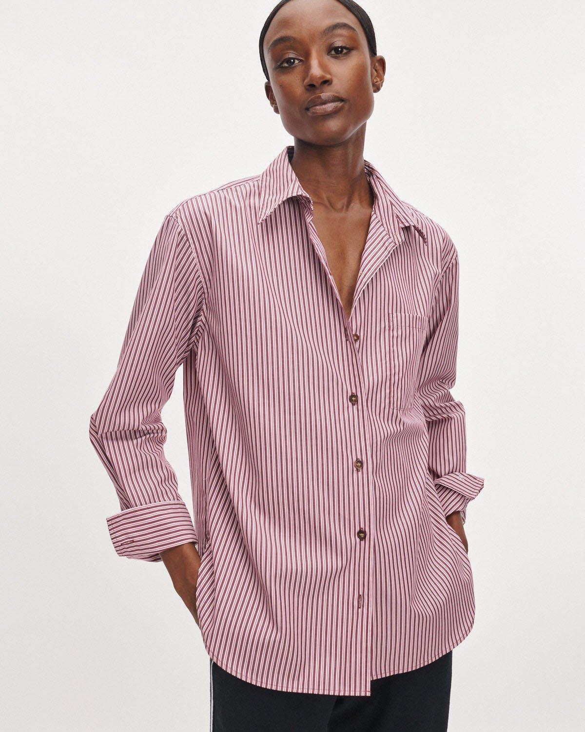 Connie Striped Poplin Shirt image number 1
