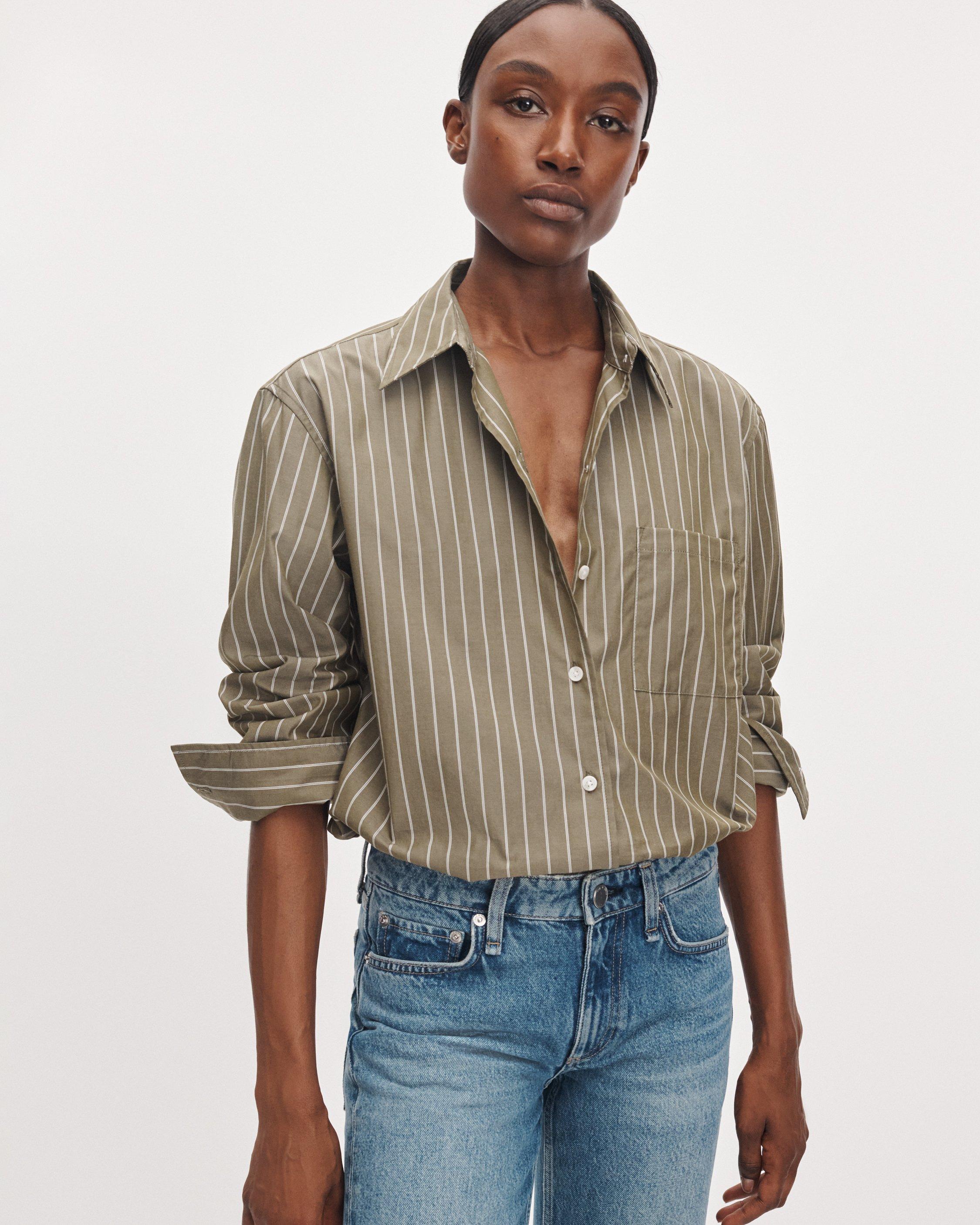 Connie Striped Poplin Shirt image number 1