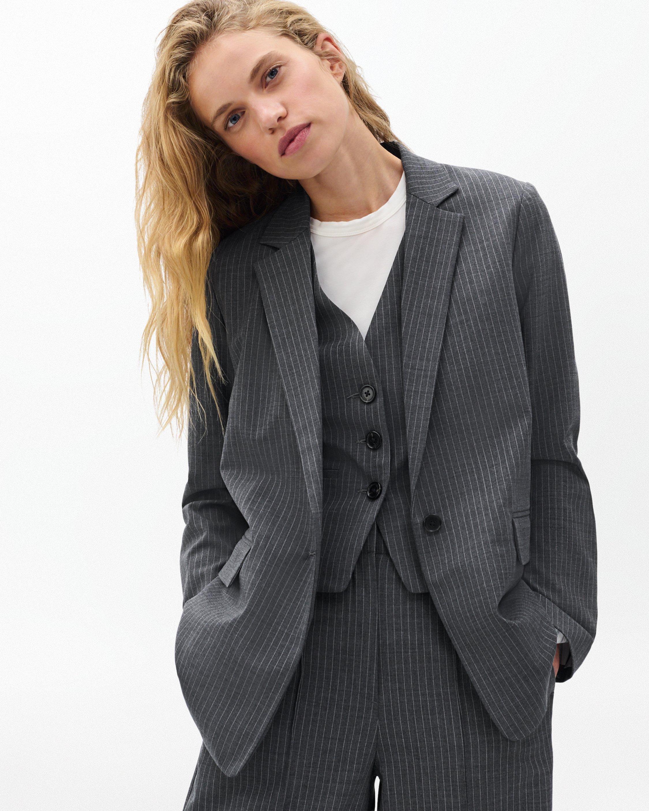 Jennifer Striped Two-in-One Blazer image number 1