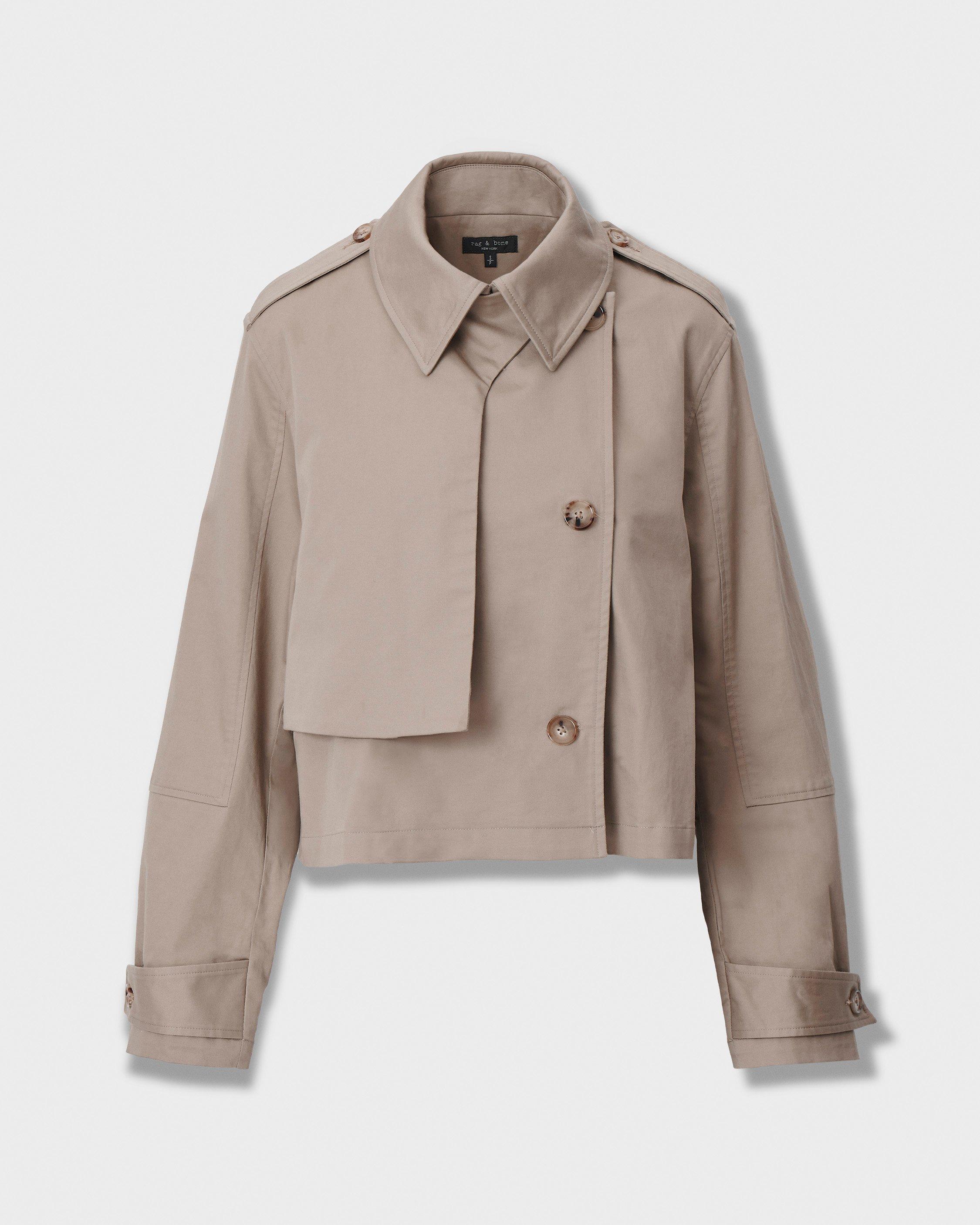 Jamie Cropped Trench Coat - image 2