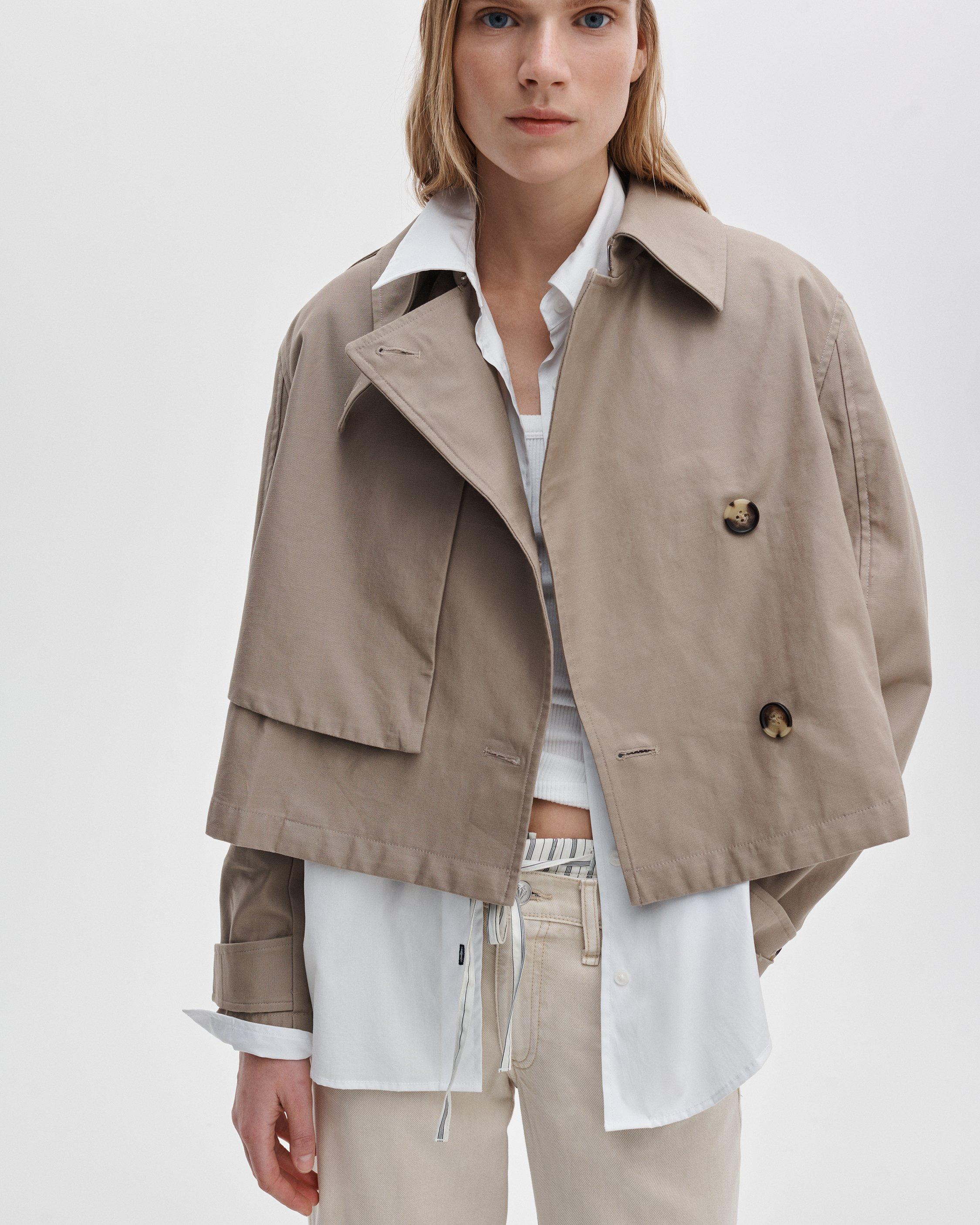 Jamie Cropped Trench Coat - image 5