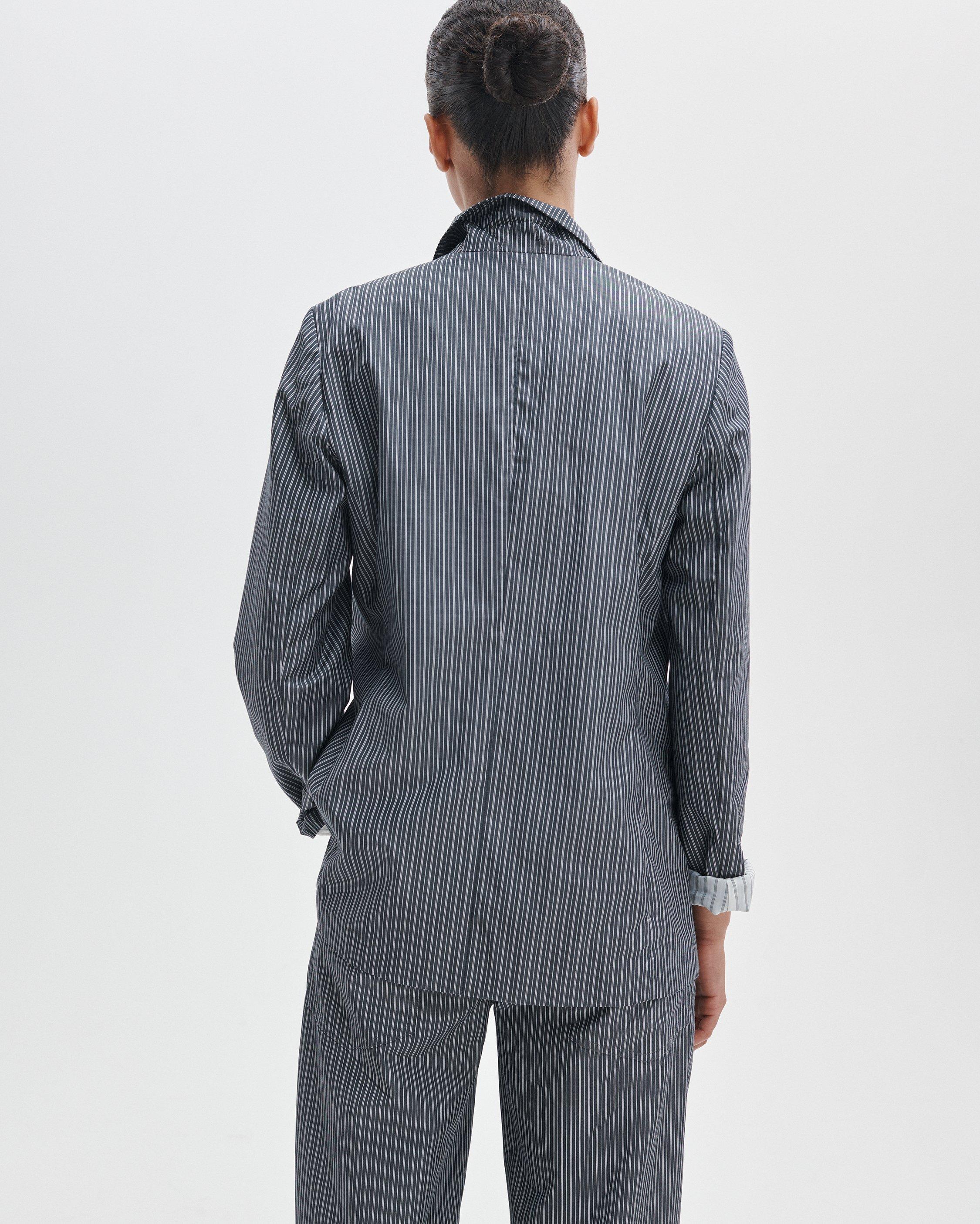 Jennie Striped Poplin Blazer image number 6