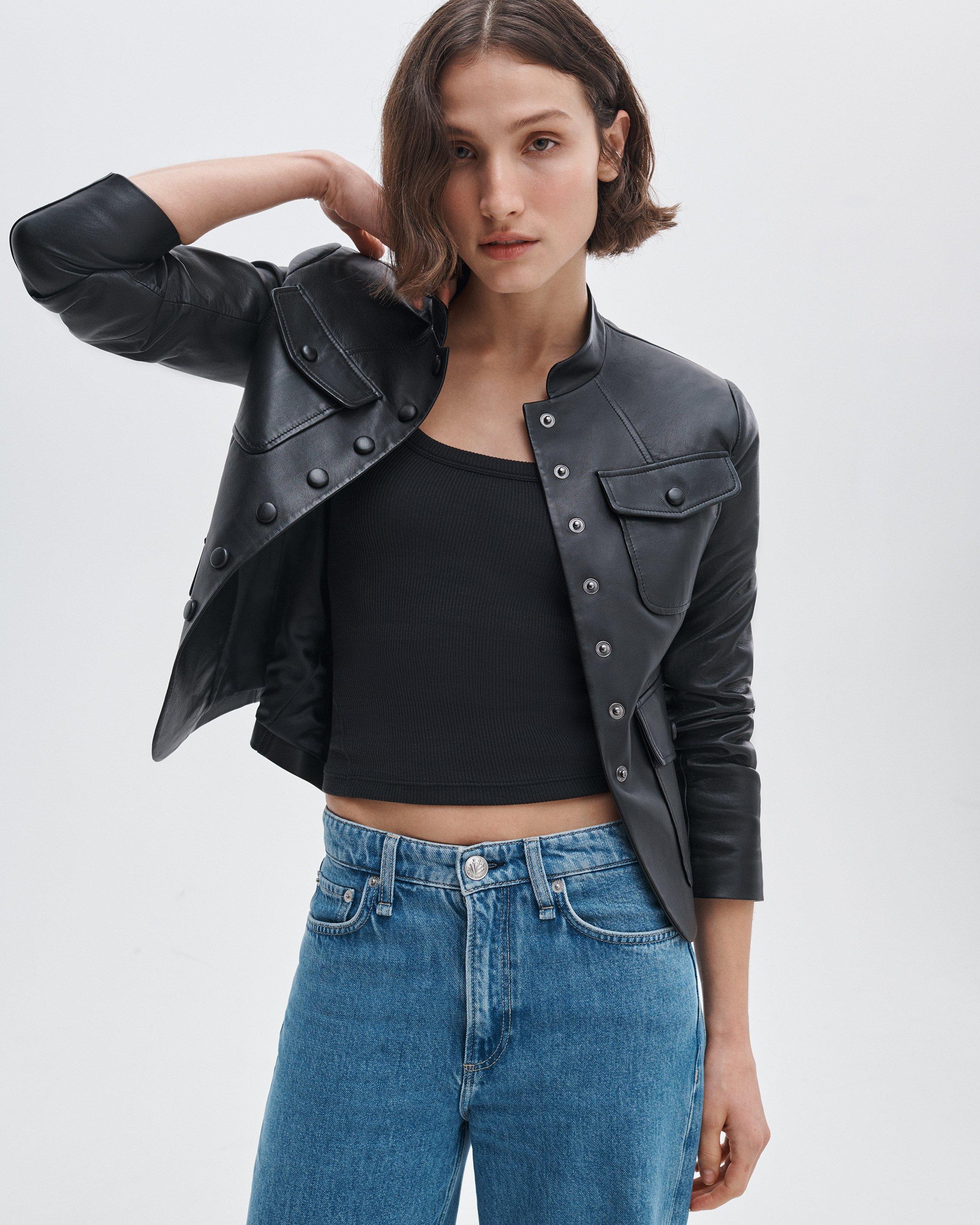 Mercer Leather Blazer - image 4