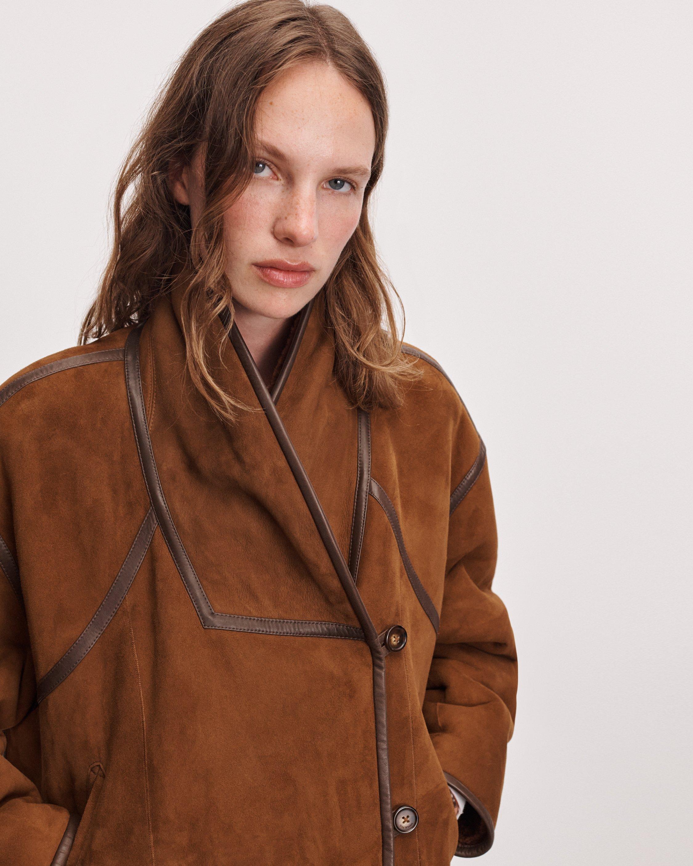 Terri Suede Shearling Jacket image number 4