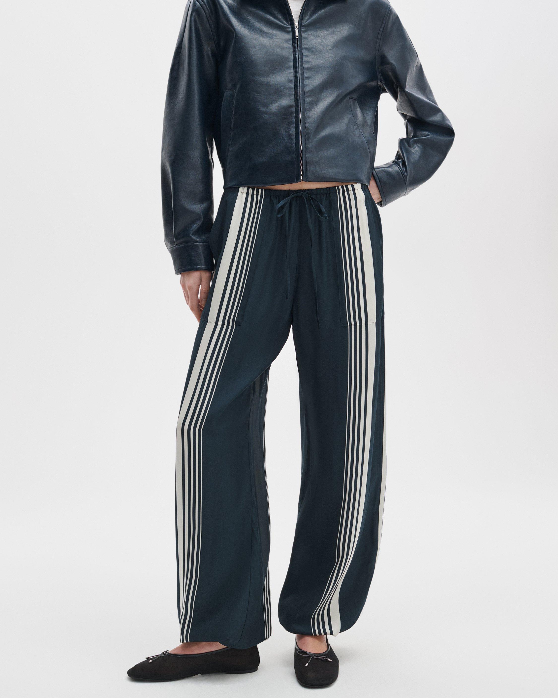 Claire Striped Silk-Blend Pant image number 3