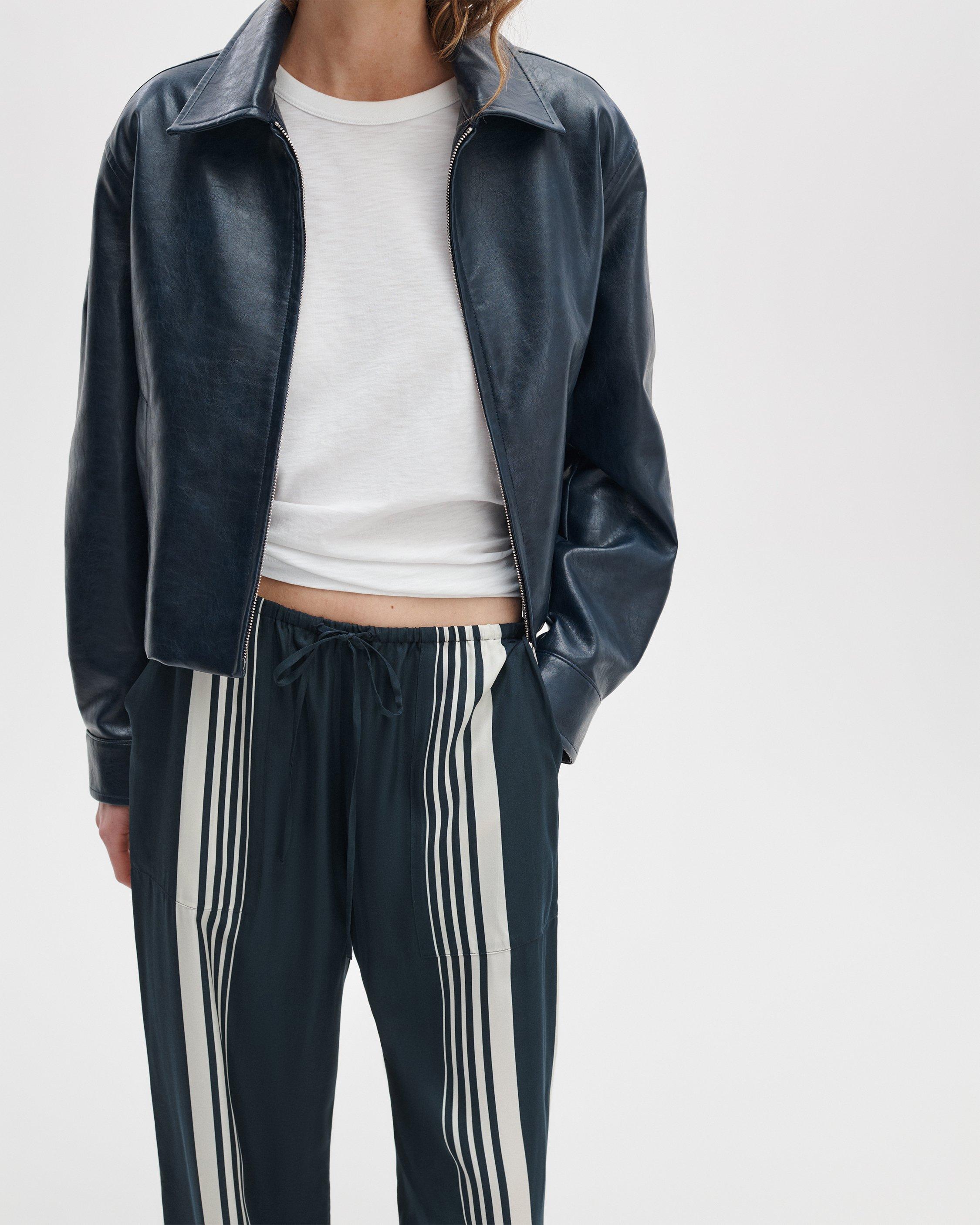 Claire Striped Silk-Blend Pant image number 4