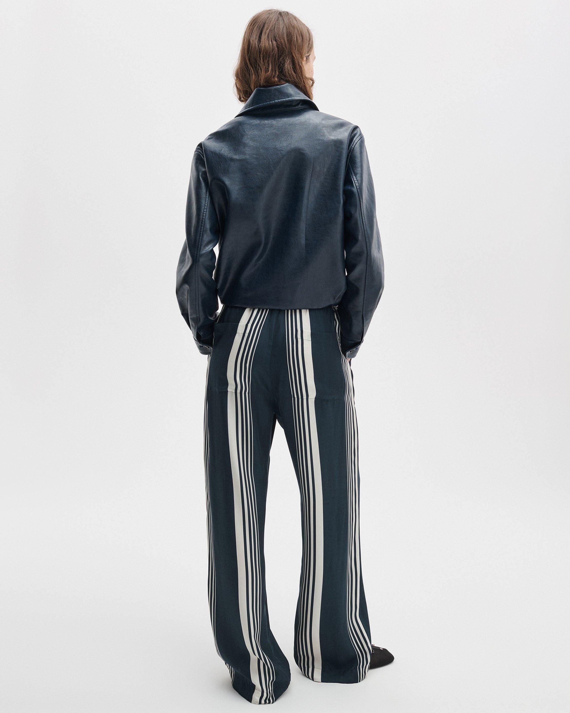 Claire Striped Silk-Blend Pant image number 5