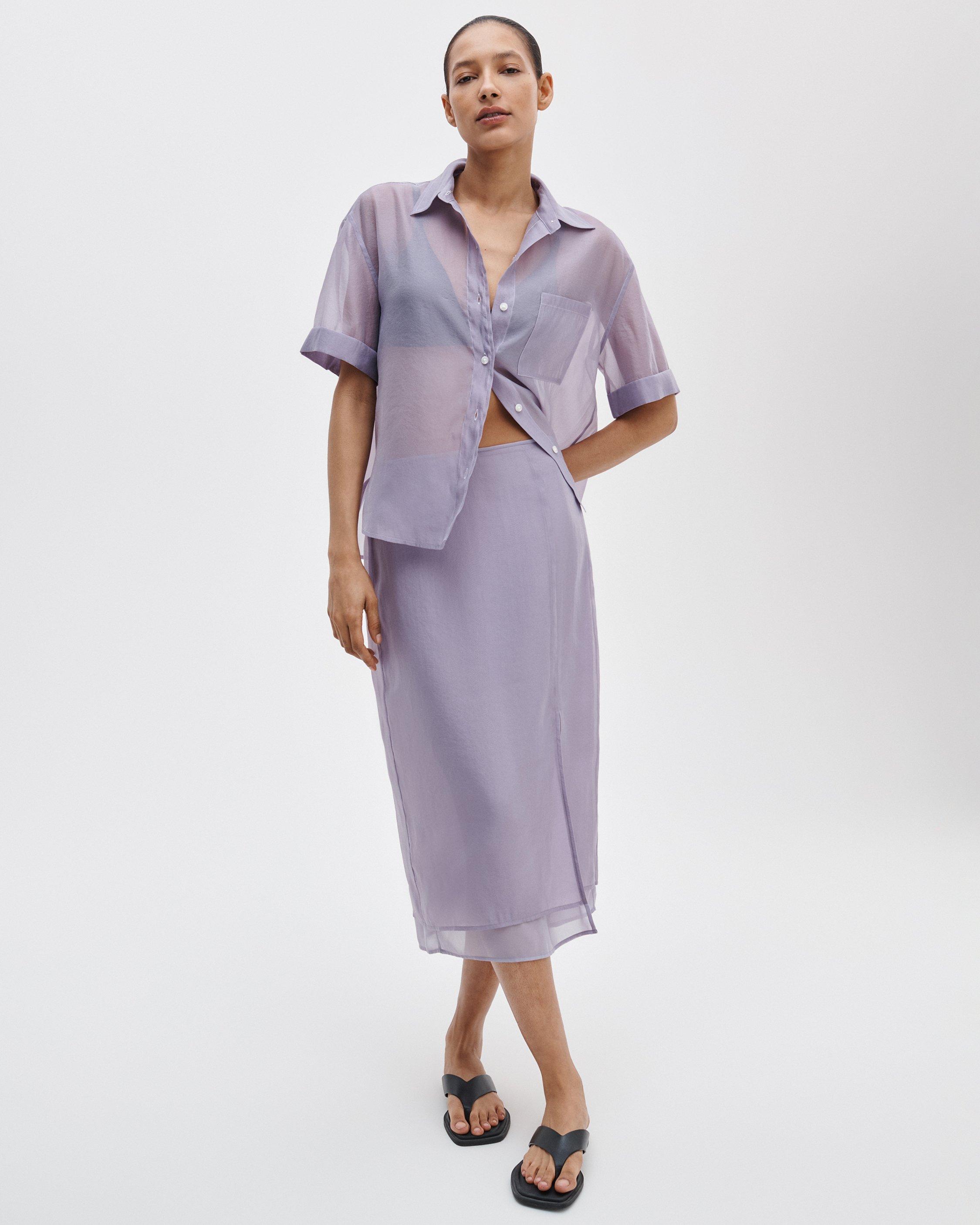 Connie Organza Short-Sleeve Shirt image number 3