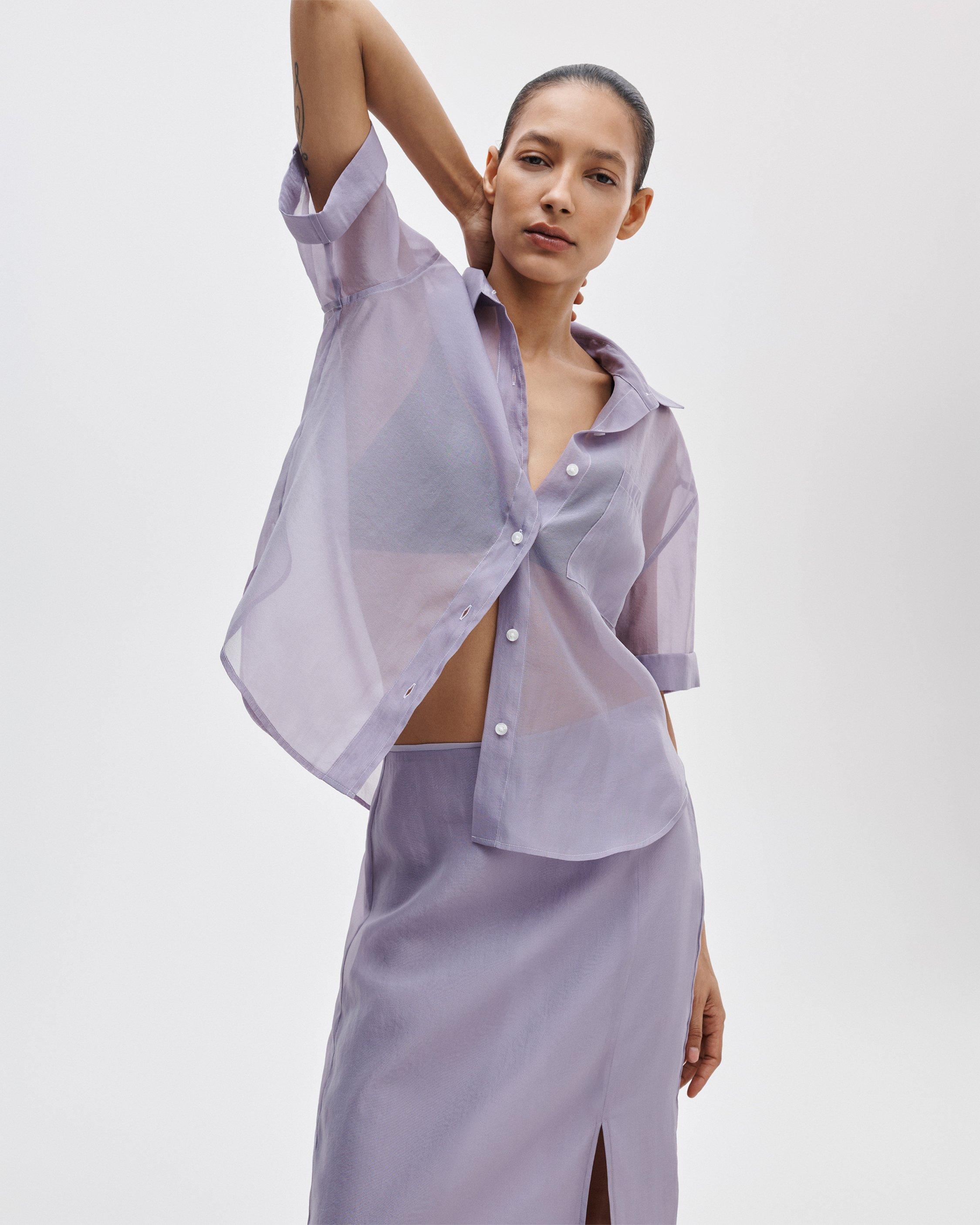 Connie Organza Short-Sleeve Shirt image number 6