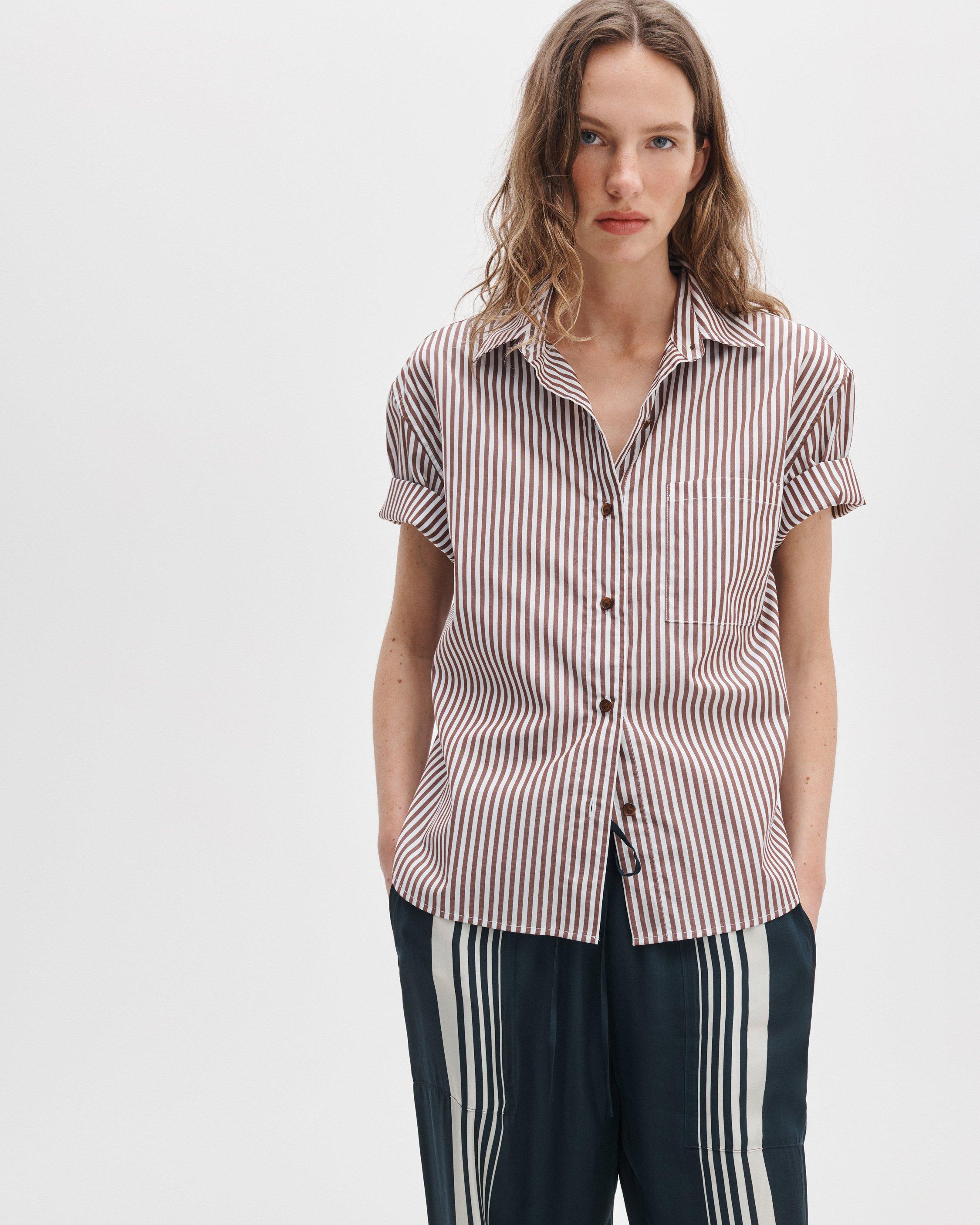 Connie Short-Sleeve Poplin Shirt image number 1
