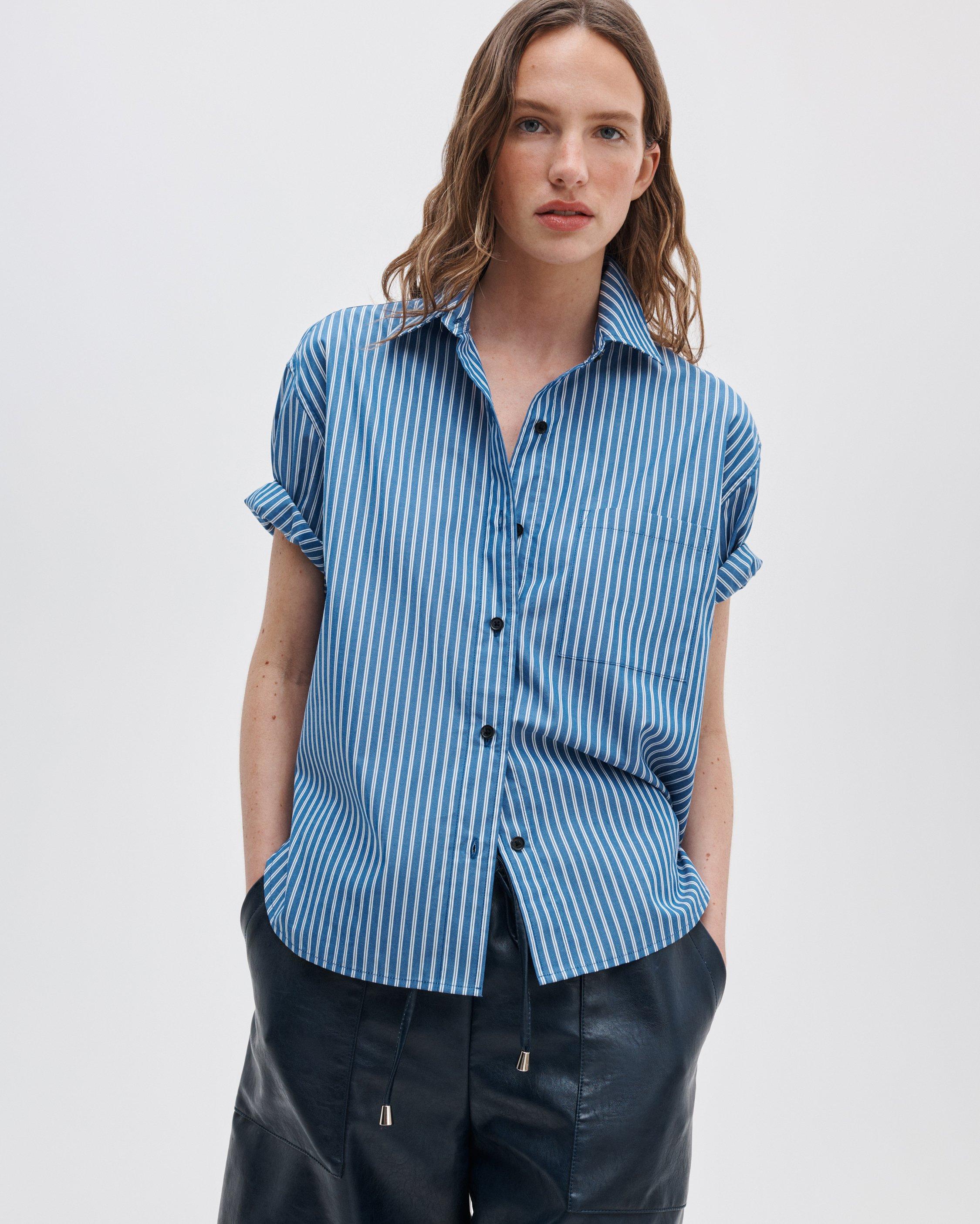 Connie Short-Sleeve Poplin Shirt image number 1