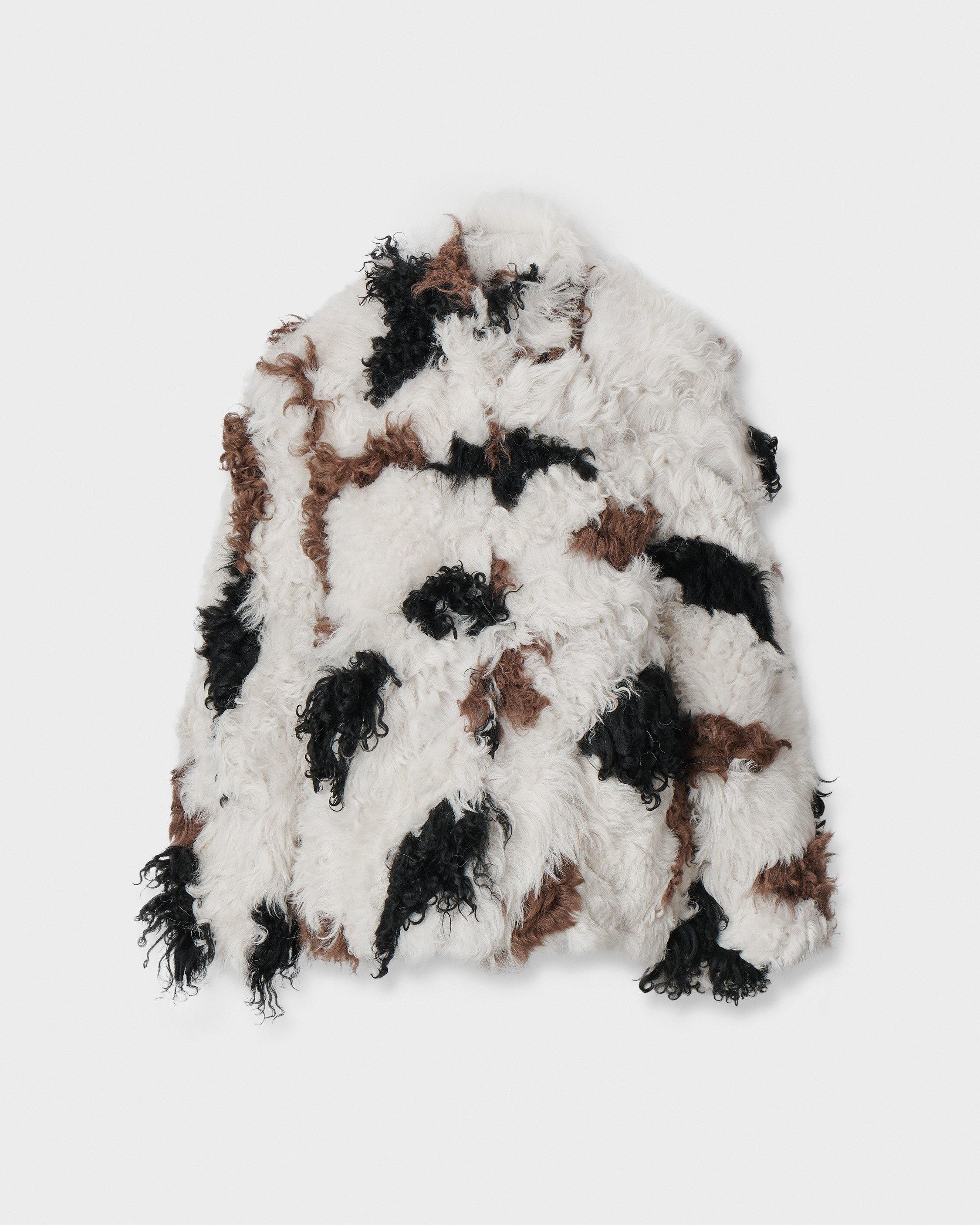 Lori Patchwork Shearling Coat image number 2