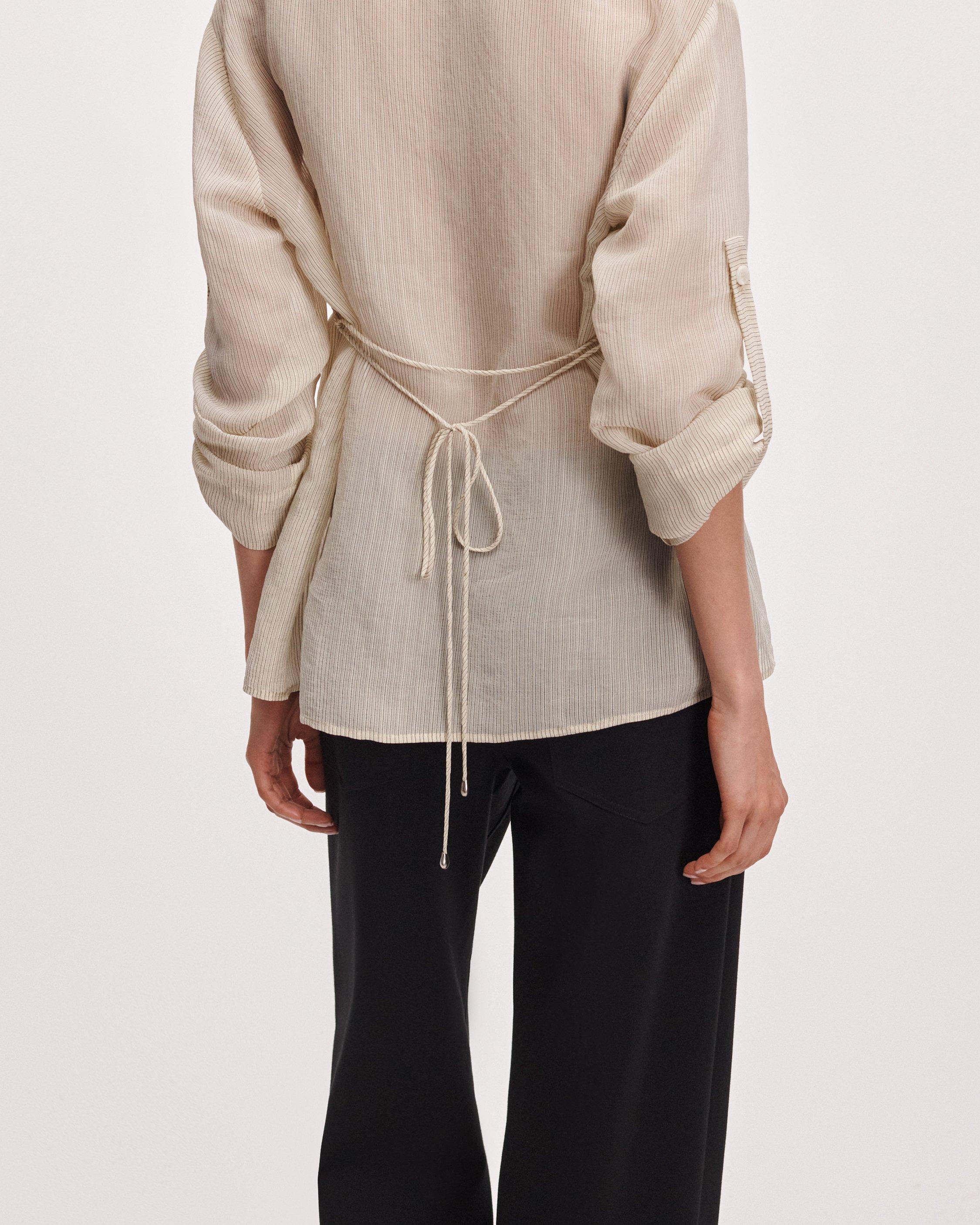 Sonny Striped Organza Blouse image number 5