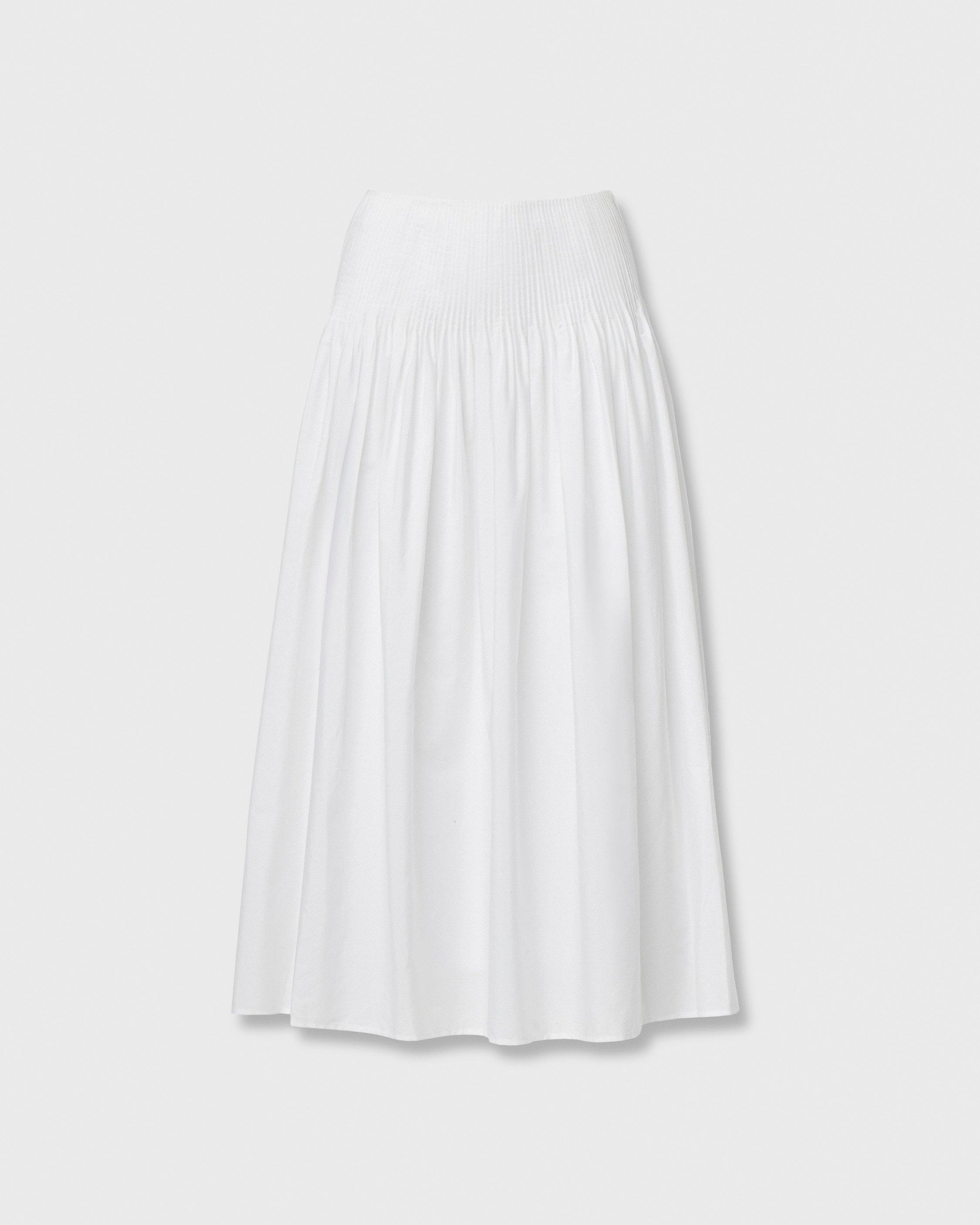 Elena Pintucked Poplin Skirt image number 2
