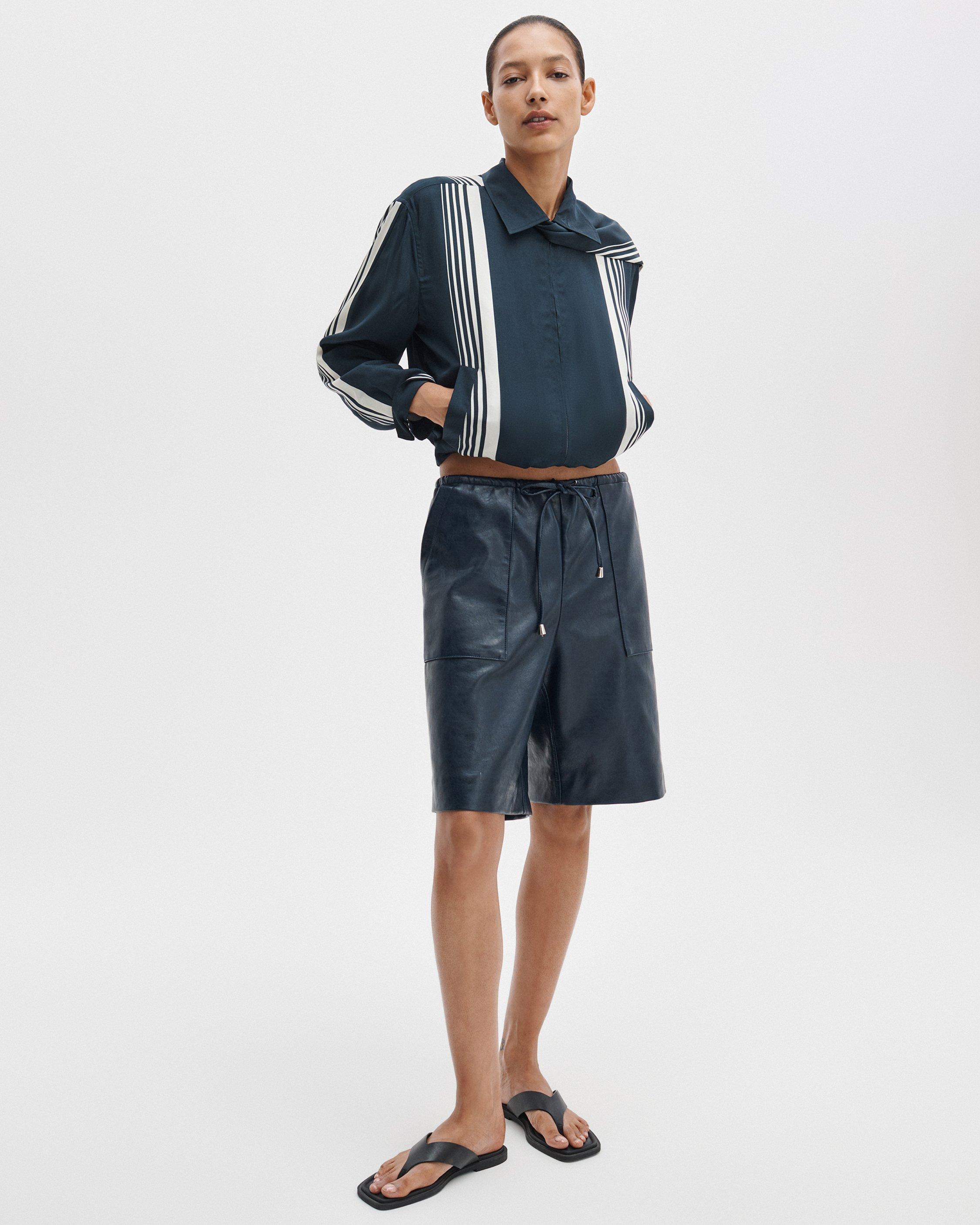 Krista Striped Silk-Blend Jacket image number 3