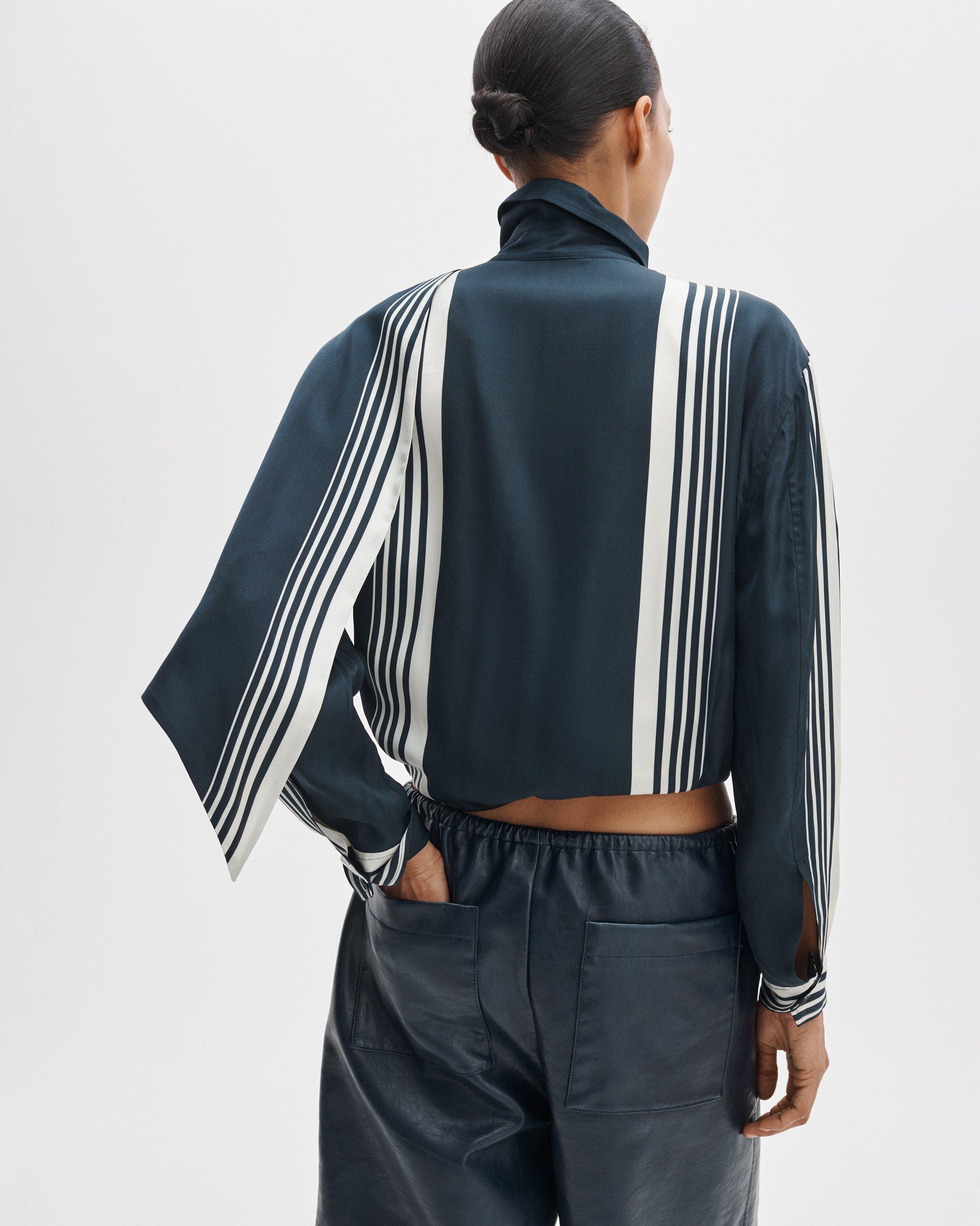 Krista Striped Silk-Blend Jacket image number 5