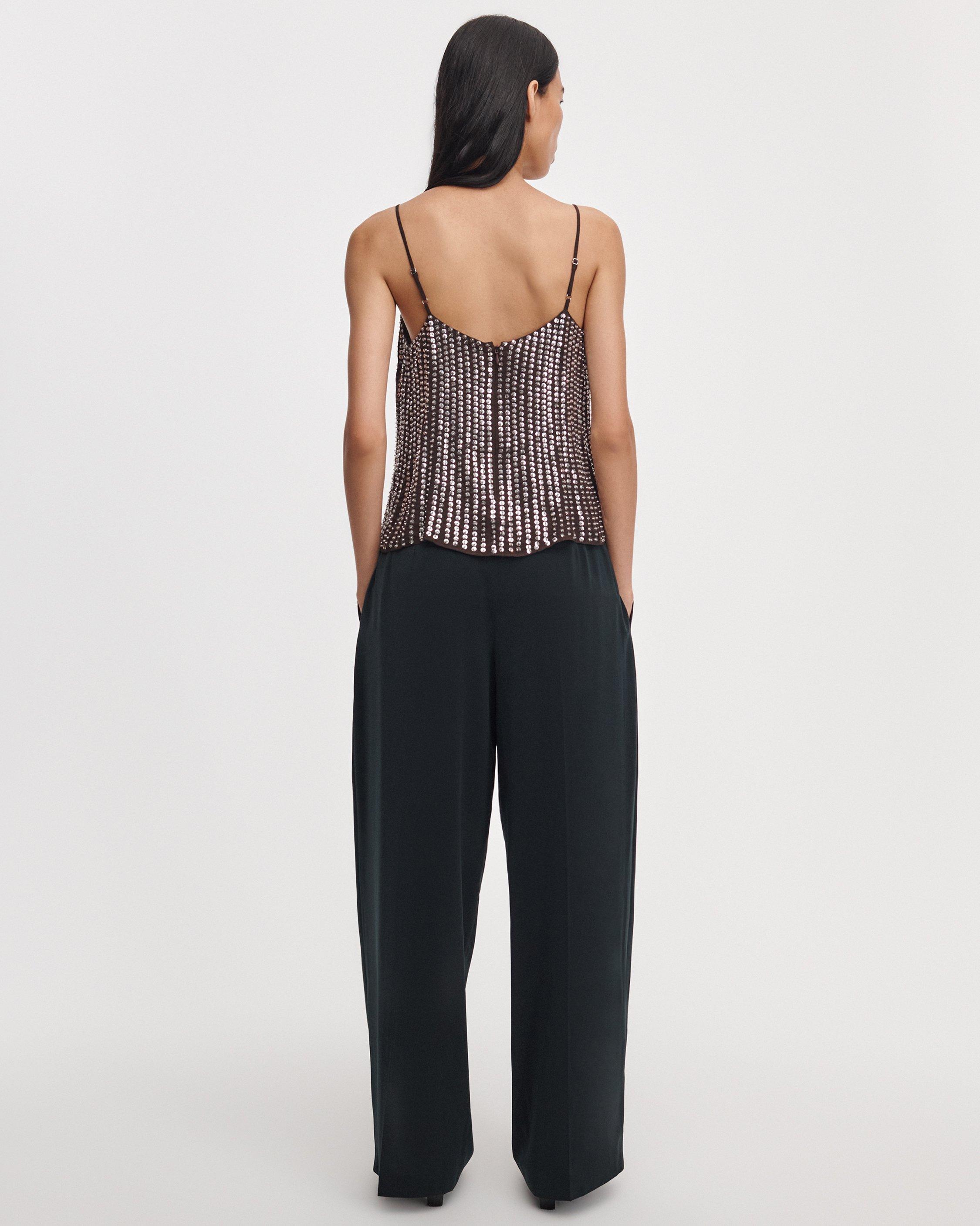 Shania Foldover Satin Pant image number 5