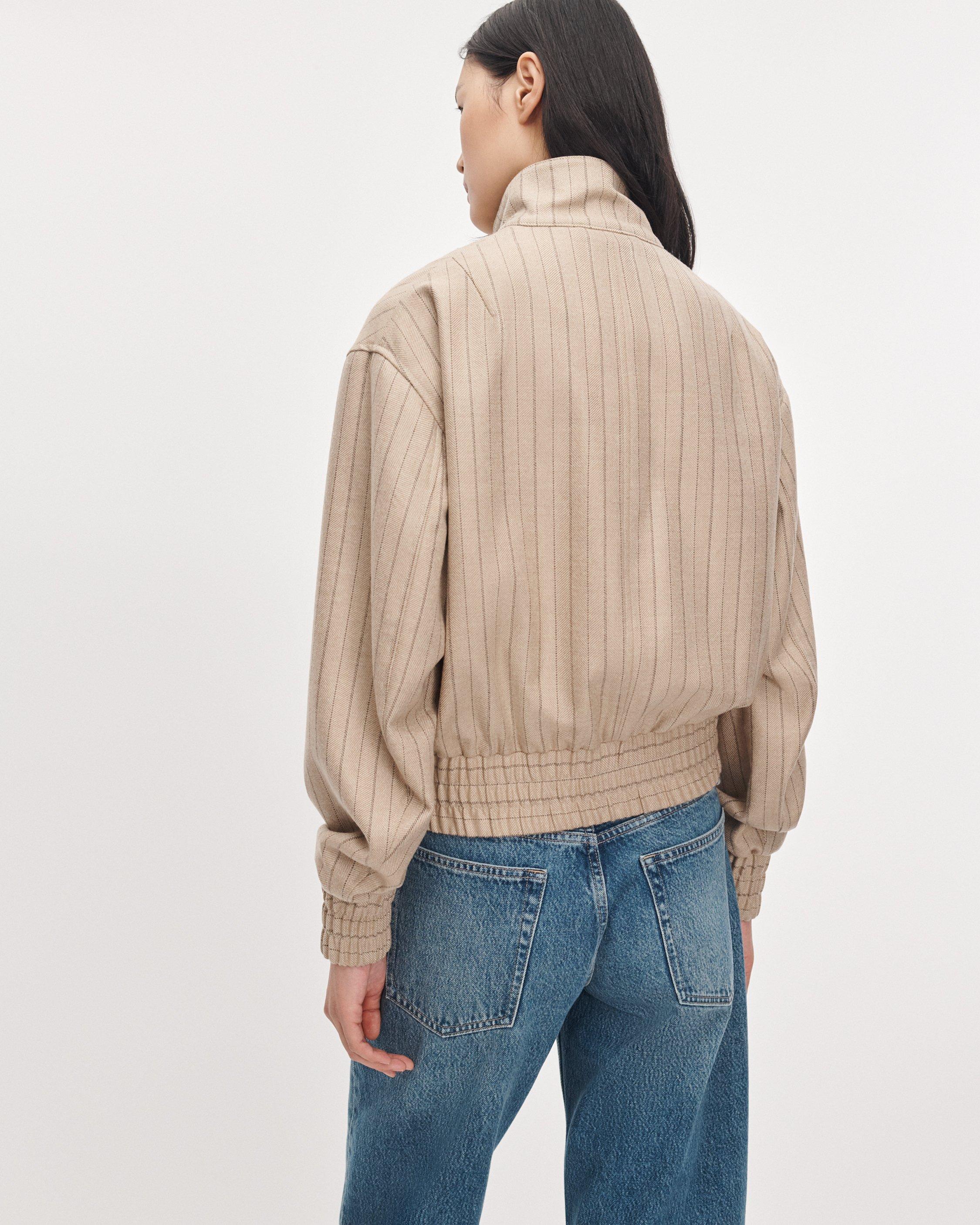 Eliza Striped Bomber Jacket image number 5