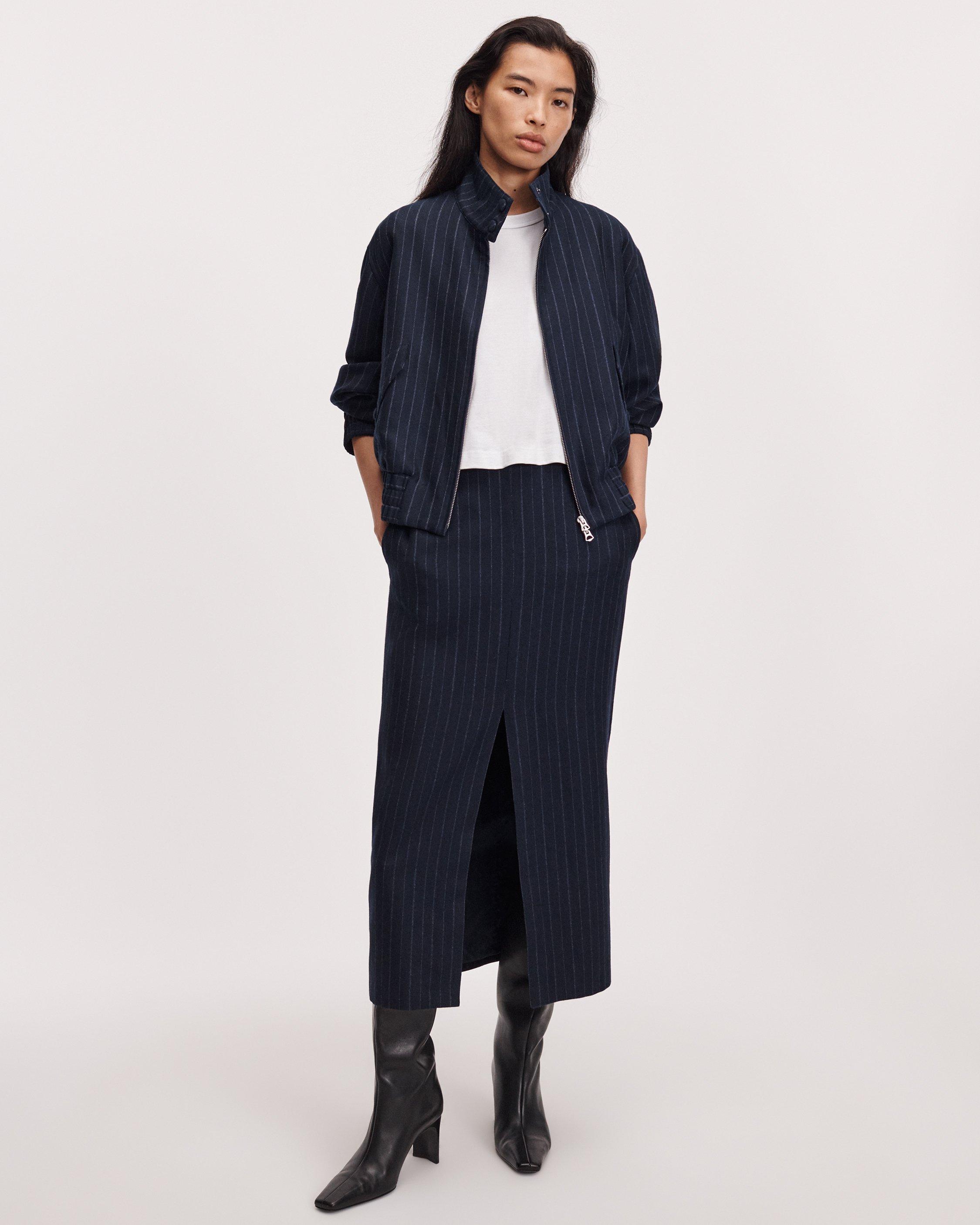 Eliza Striped Bomber Jacket image number 3