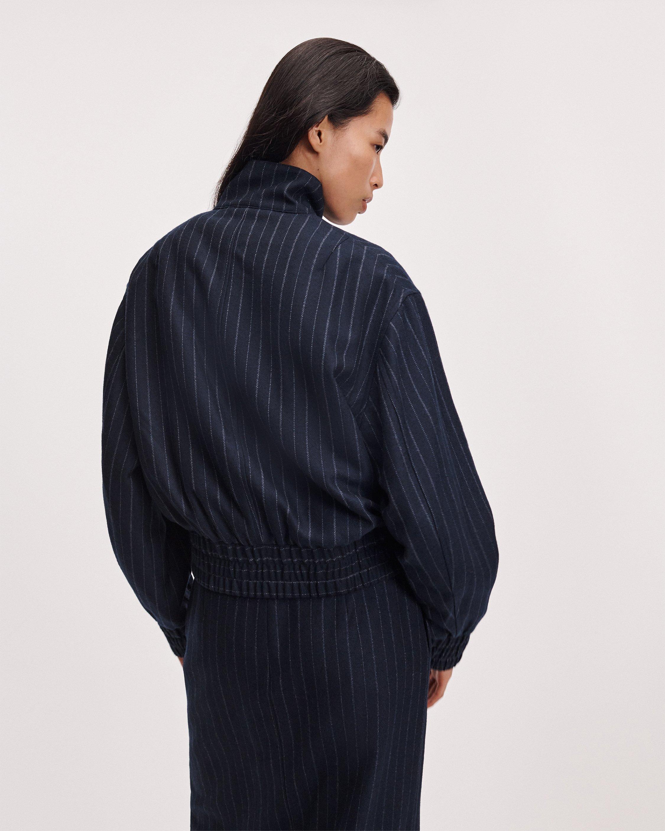 Eliza Striped Bomber Jacket image number 5