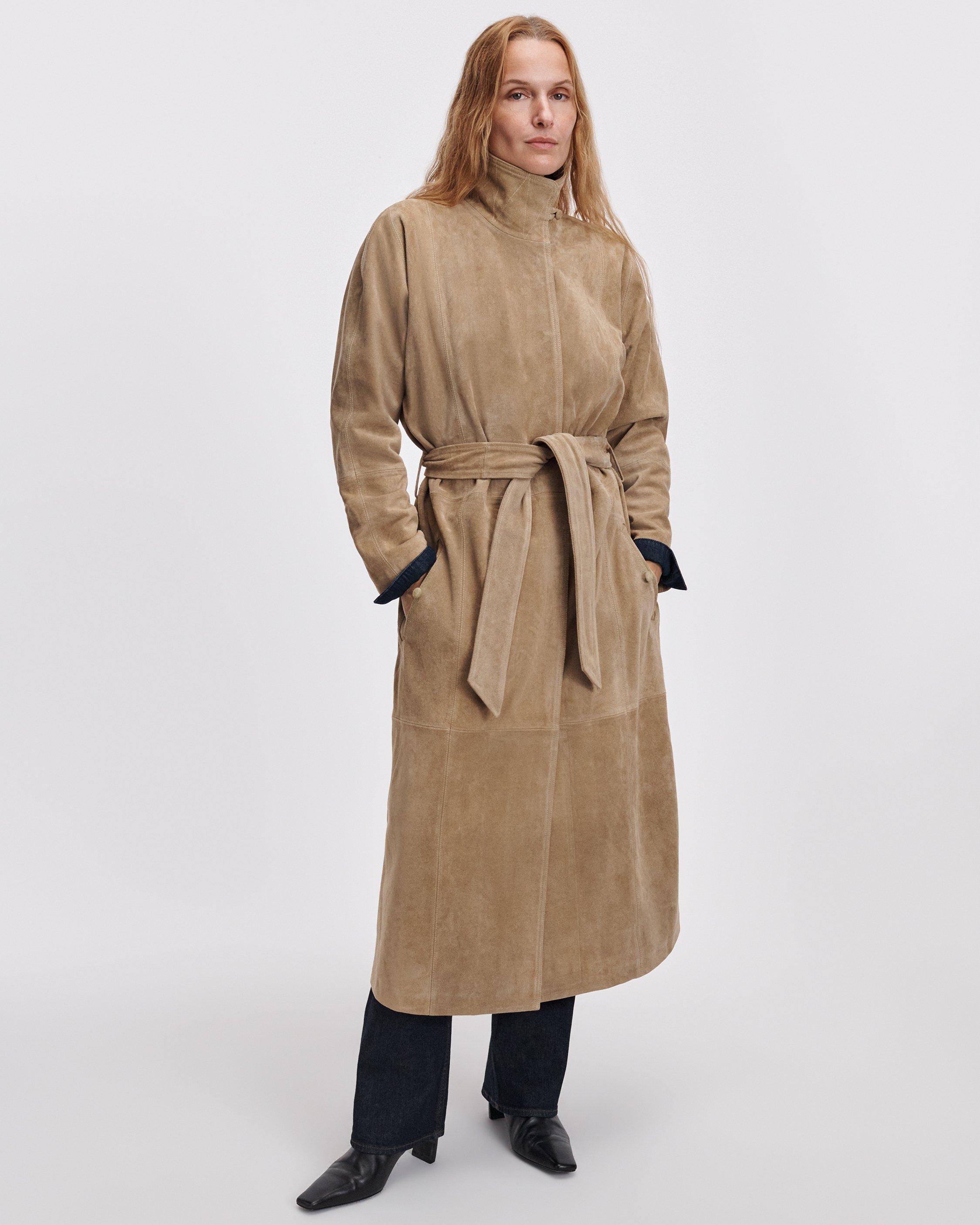 Marlene Suede Trench Coat image number 1