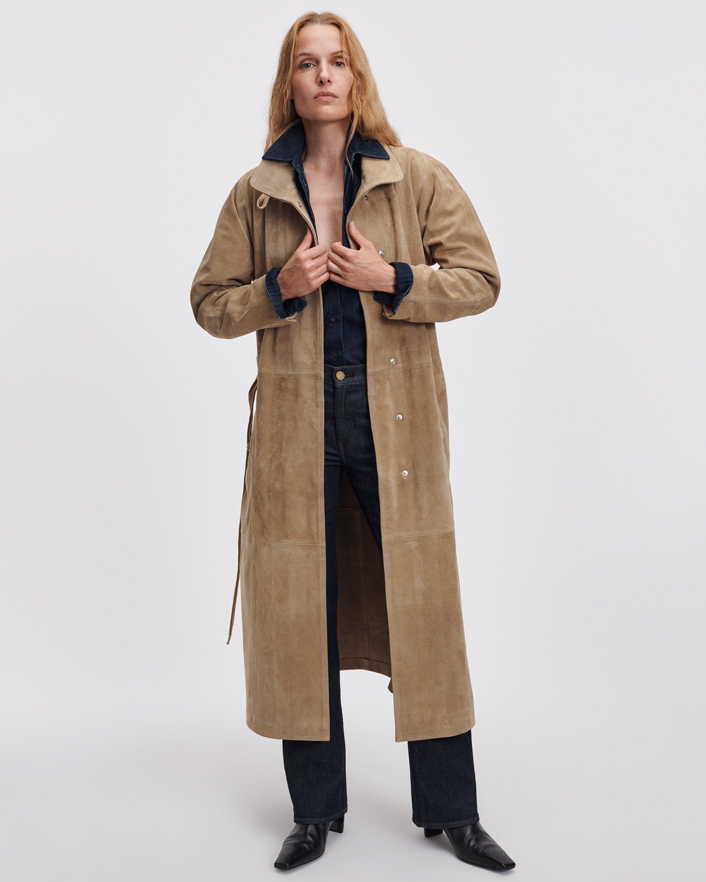 Marlene Suede Trench Coat image number 3