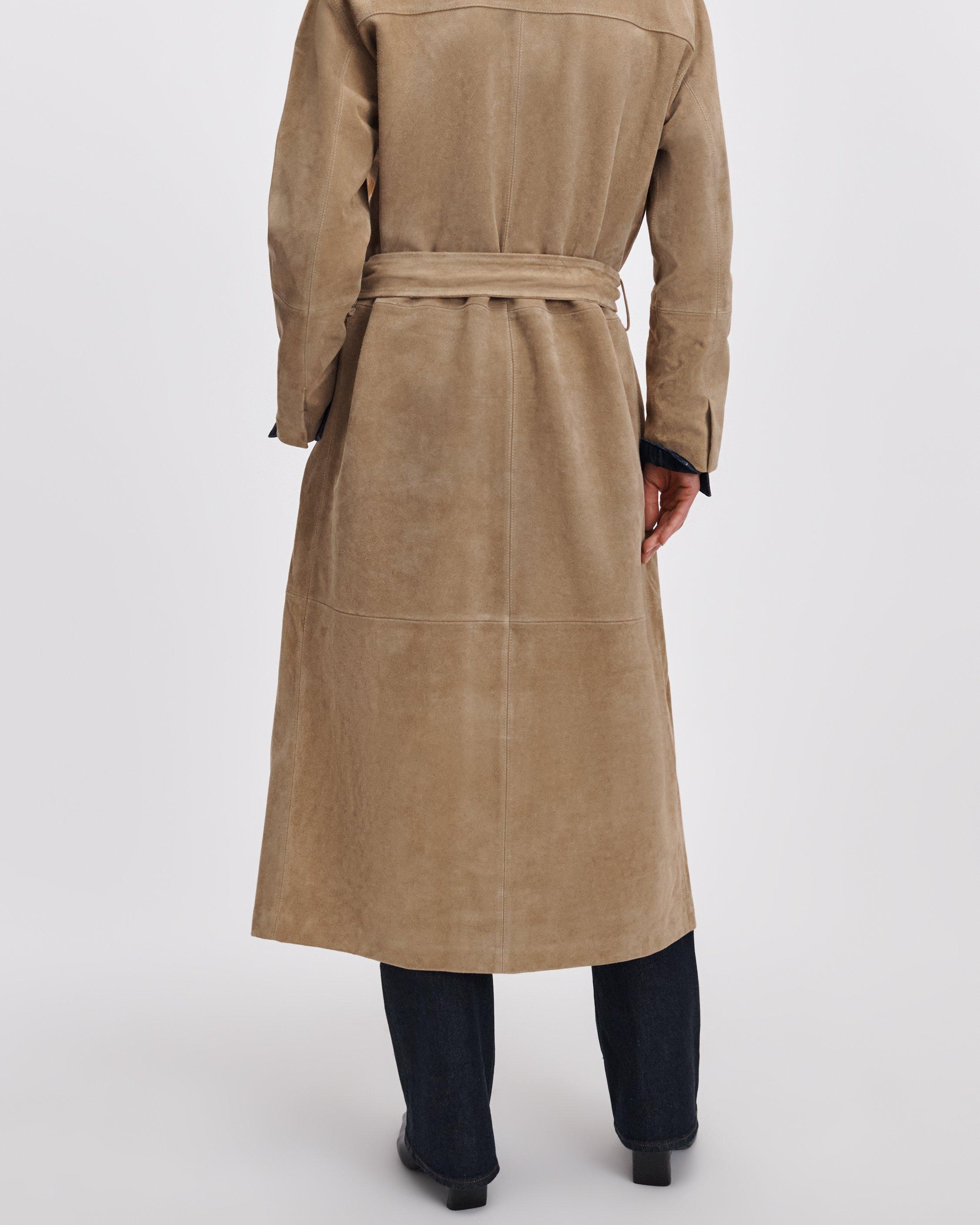 Marlene Suede Trench Coat image number 5