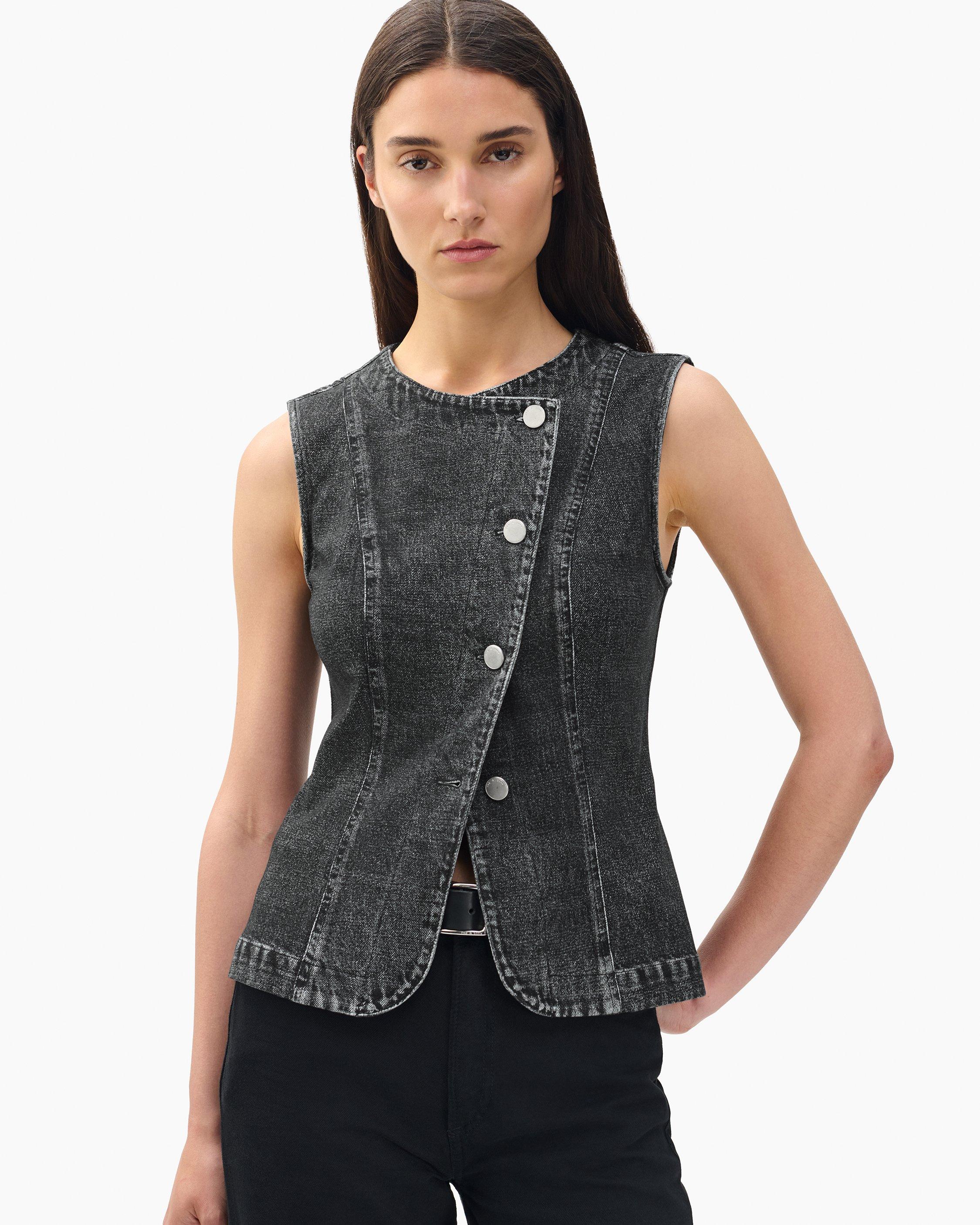 Miramar Olivia Vest - Washed Black | rag & bone