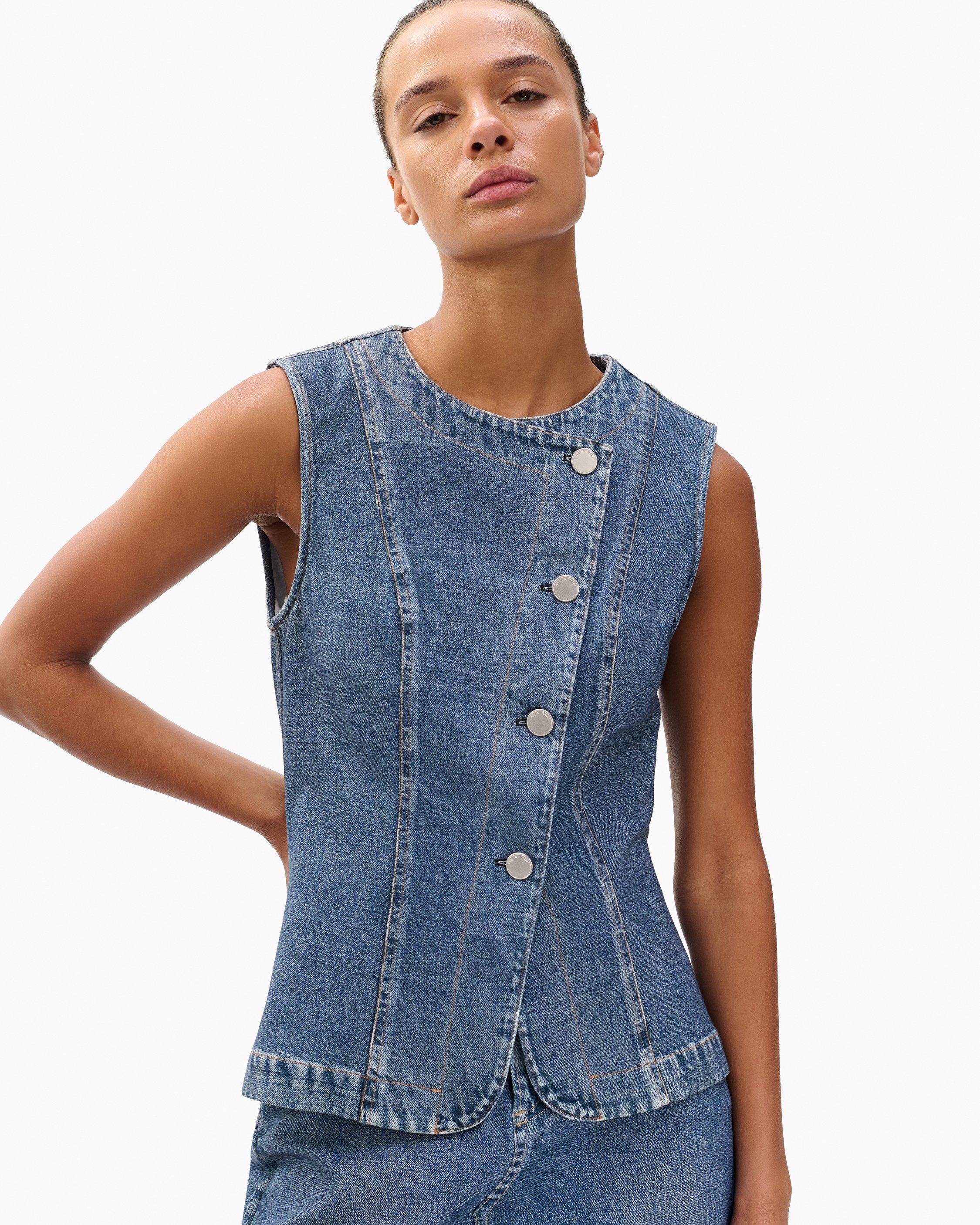 ベスト/ジレ bibiy MATHILDA PEPURAMU DENIM VEST Bibiy MATHILDA PEPURAMU DENIM VEST - メルカリ