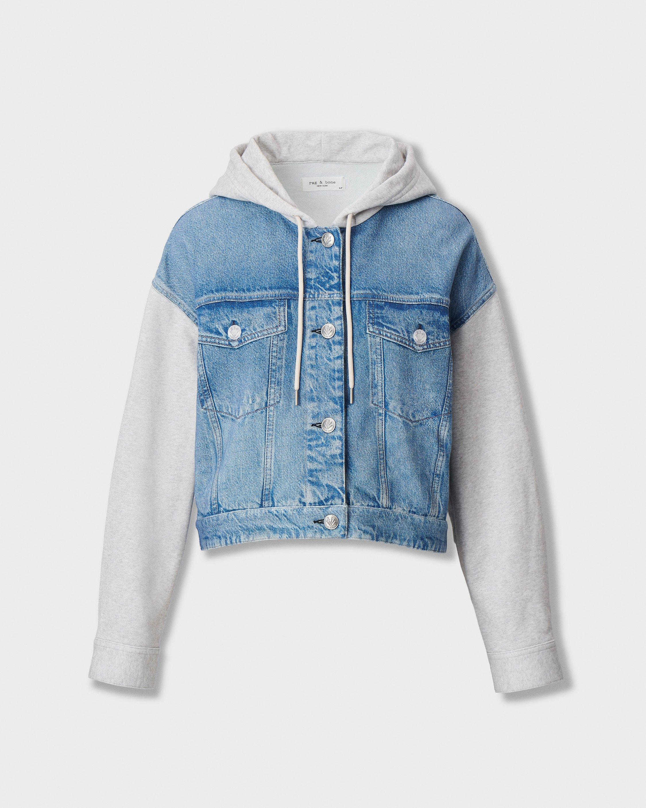 rb Miramar Combo Hooded Trucker Jacket image number 2